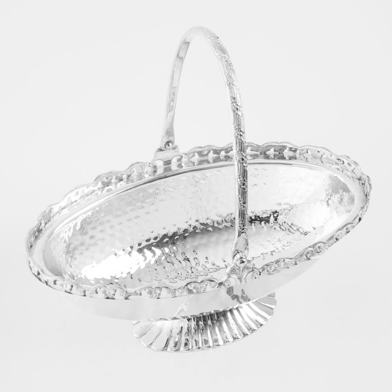 

Конфетница, 27х11 см, на ножке, с ручкой, латунь, Lux brass