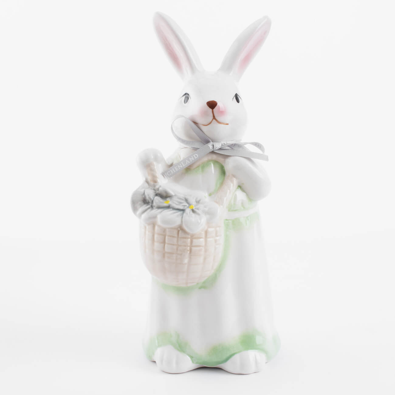 Статуэтка, 22 см, керамика, Крольчиха в платье и с цветами, Easter blooming изображение № 2