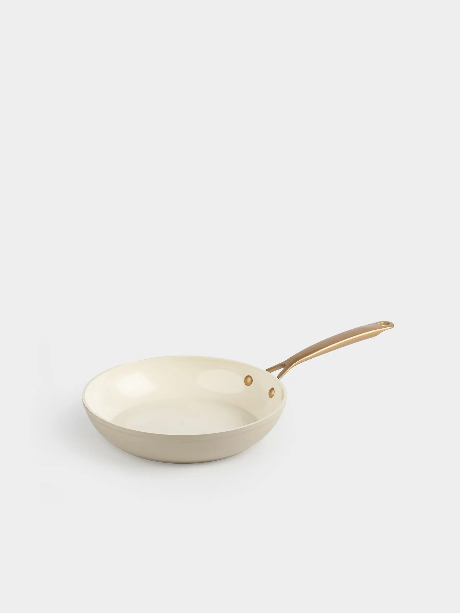 Сковорода, 24 см, с покрытием, алюминий, молочная, Piatto gold, image-0