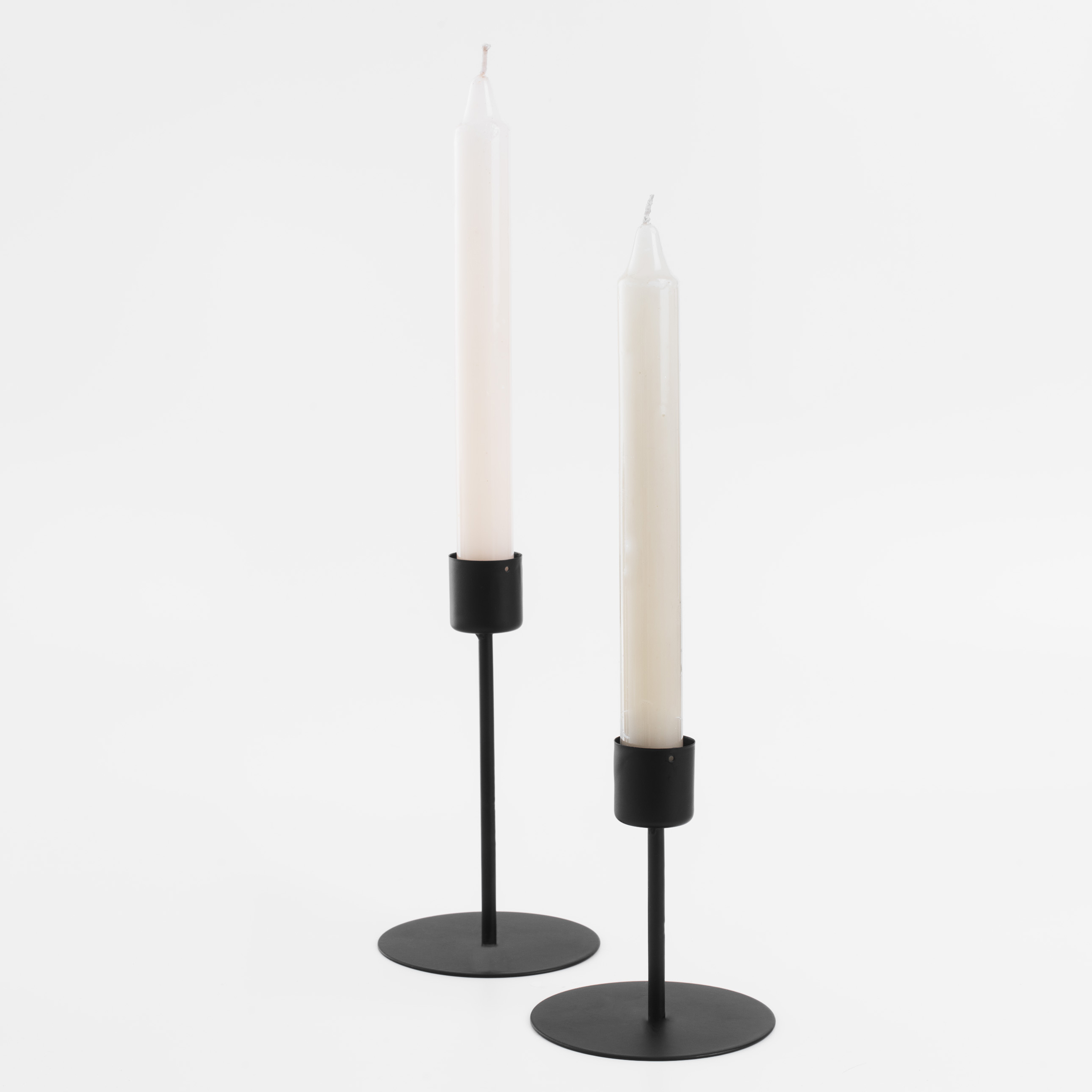 Подсвечник, 15 см, для тонкой свечи, на ножке, металл, черный, Black style изображение № 6