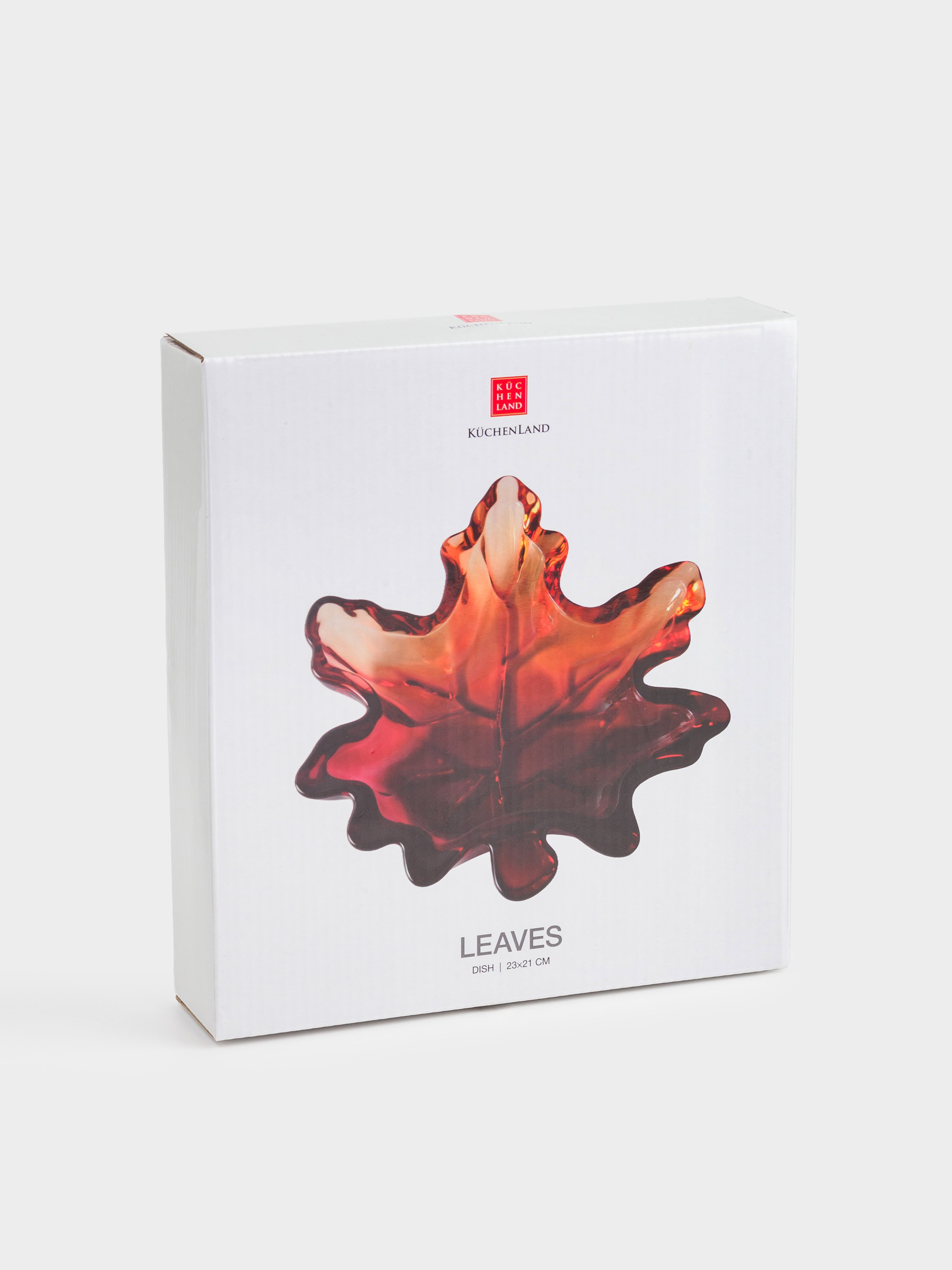 Блюдо, 23х21 см, стекло, янтарно-коричневое, Кленовый лист, Leaves, image-4