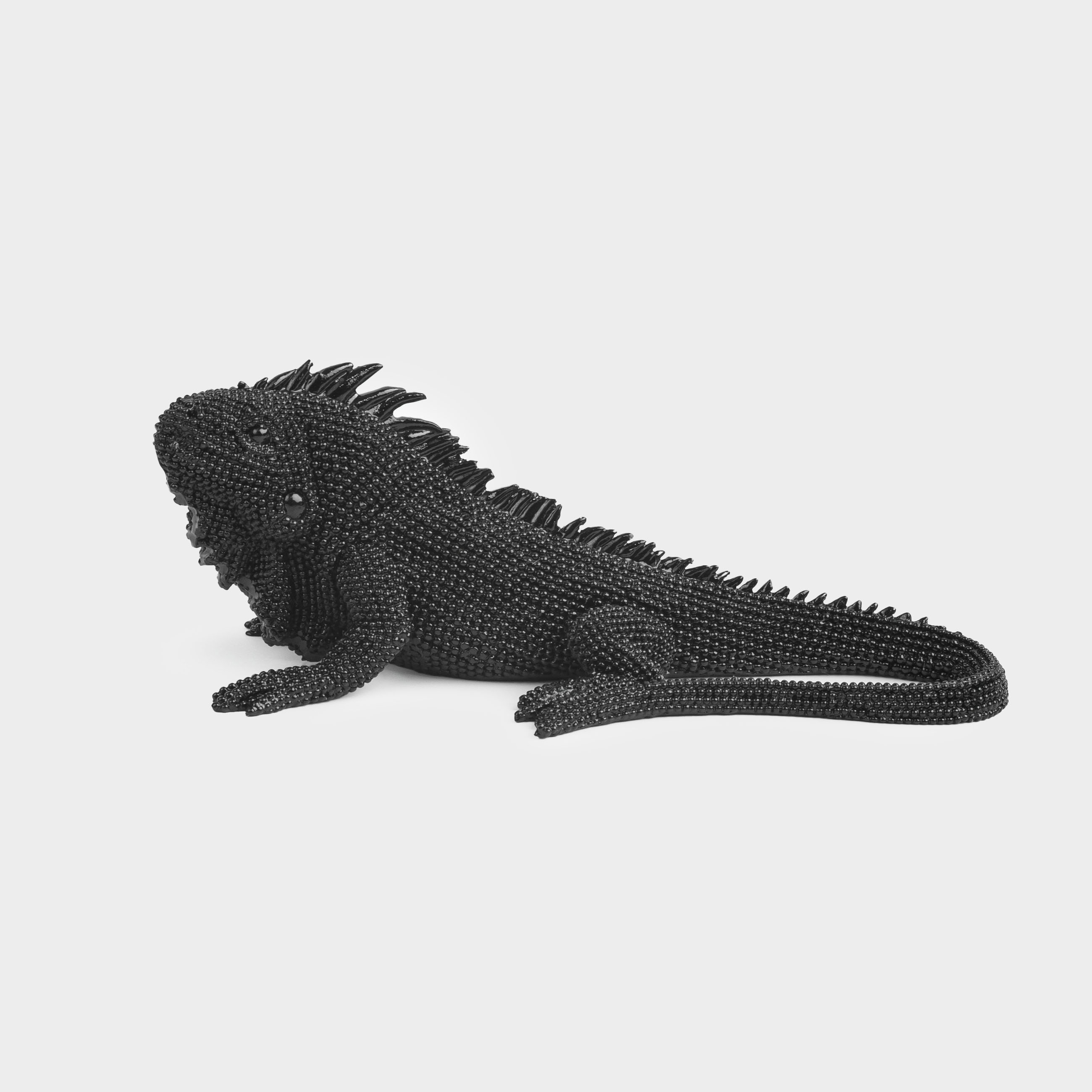 Статуэтка, 20х7 см, полирезин, черная, Игуана, Iguana, image-2