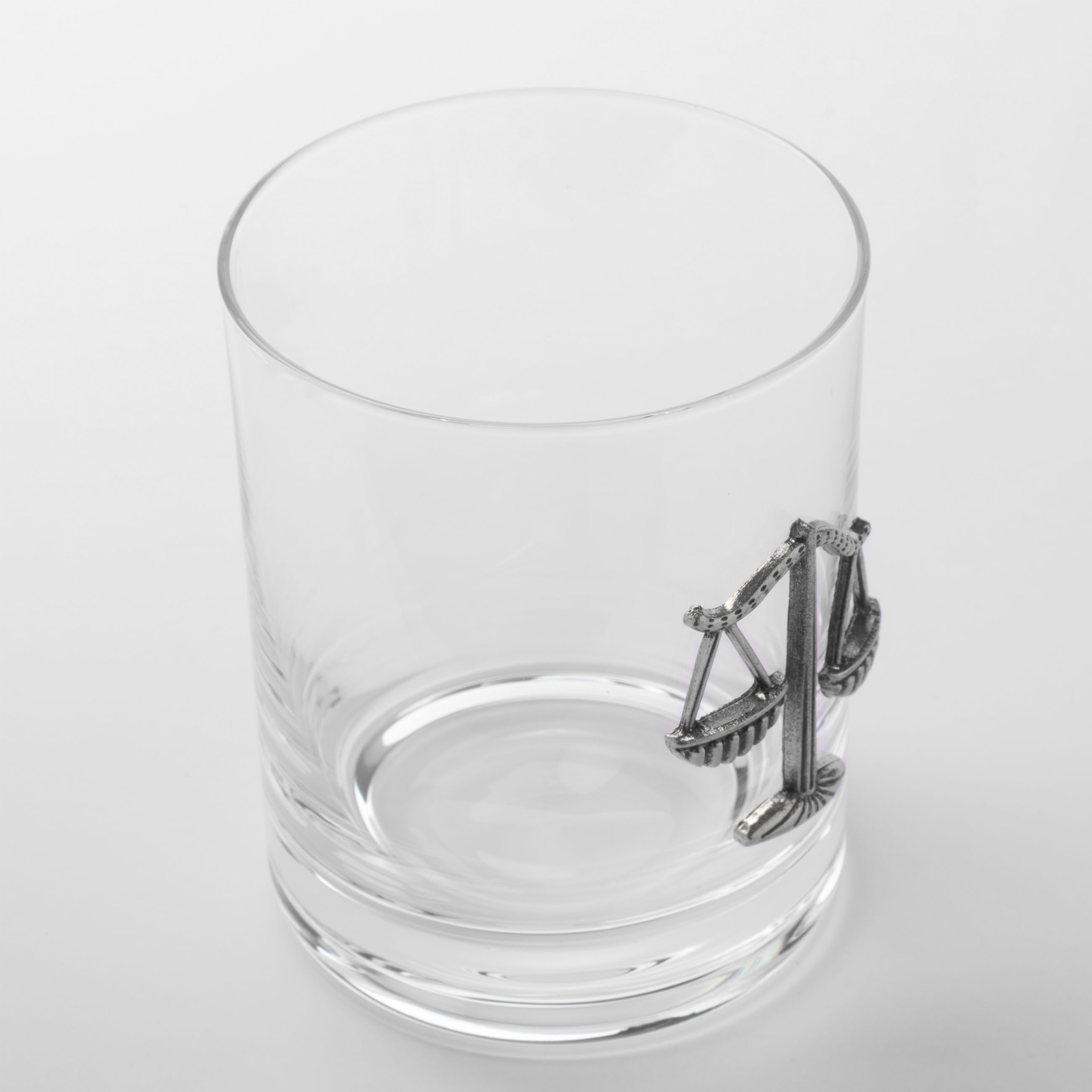 Стакан для виски, 10 см, 340 мл, стекло/металл, серебристый, Весы, Zodiac изображение № 3