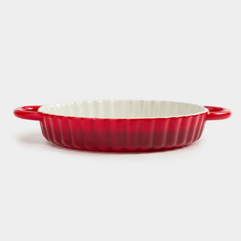 Форма для запекания, 22 см, керамика, круглая, бордовая, Градиент, Cakes gradient ,image-0