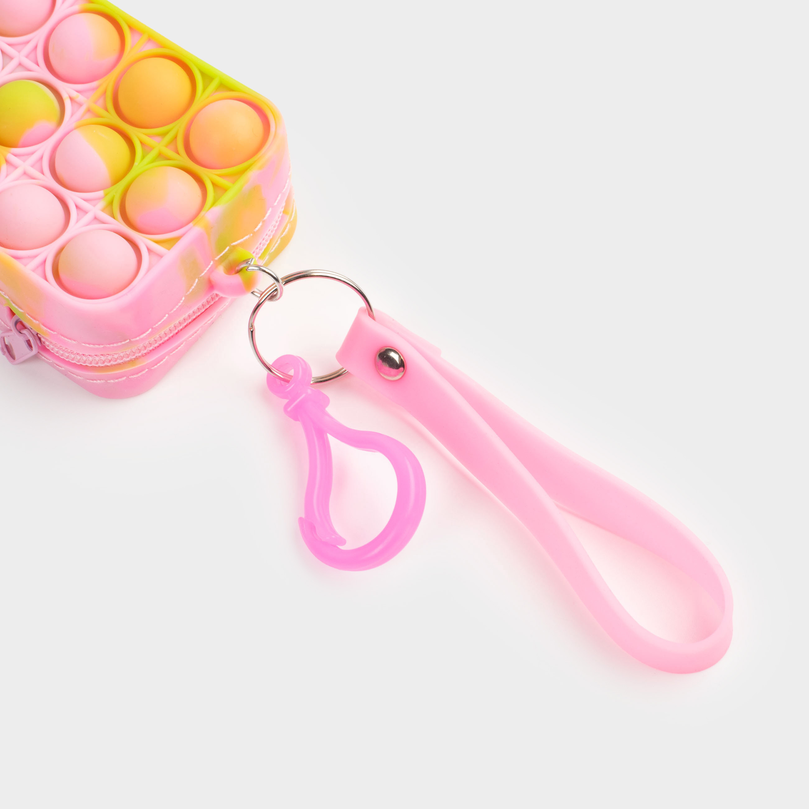 Игрушка-антистресс Pop-it, 8х5 см, силикон, цветная, Кошелек-брелок, Pop-it, image-4