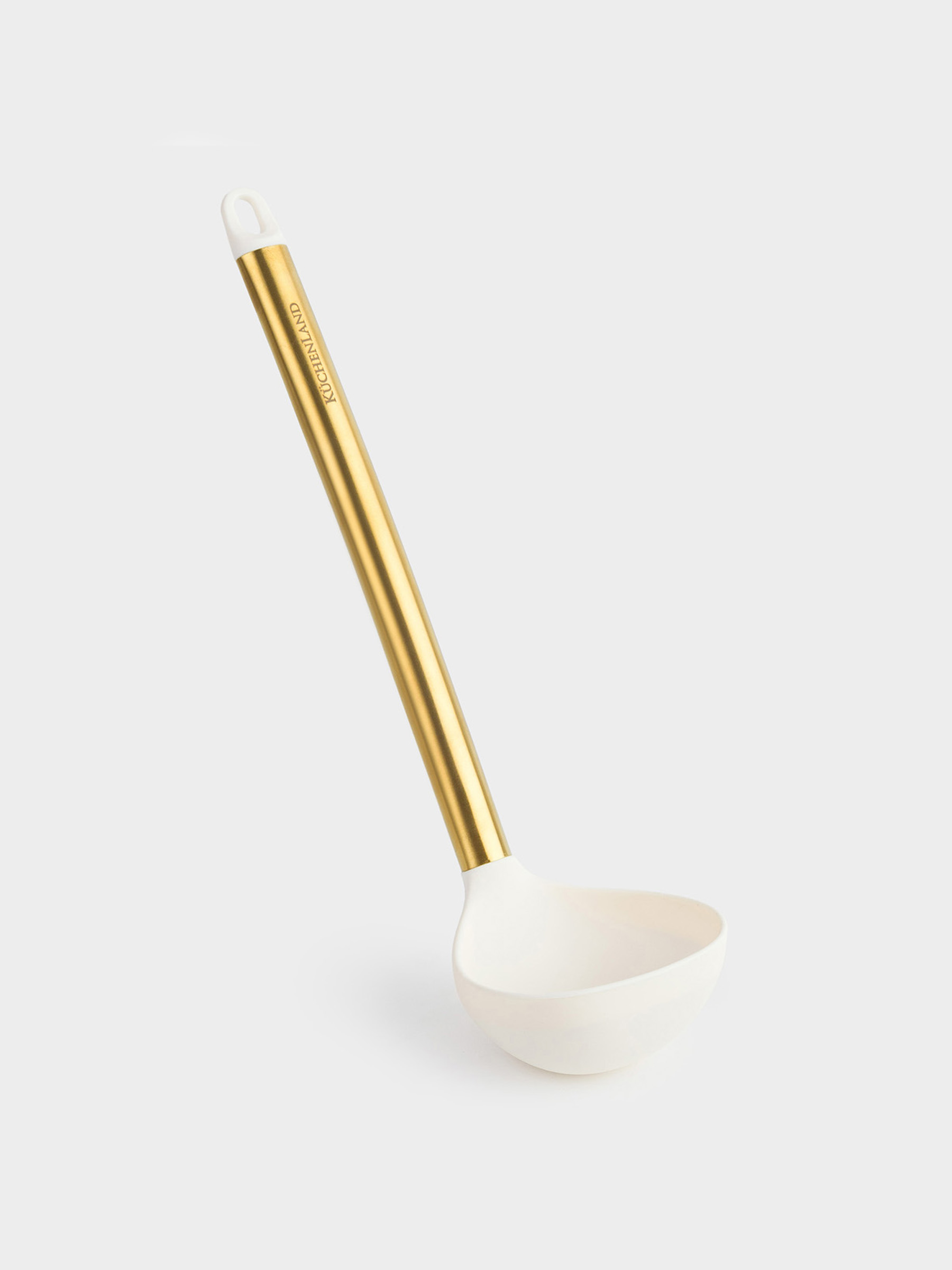 Половник, 31 см, силикон/сталь, молочный, Bello gold, image-1