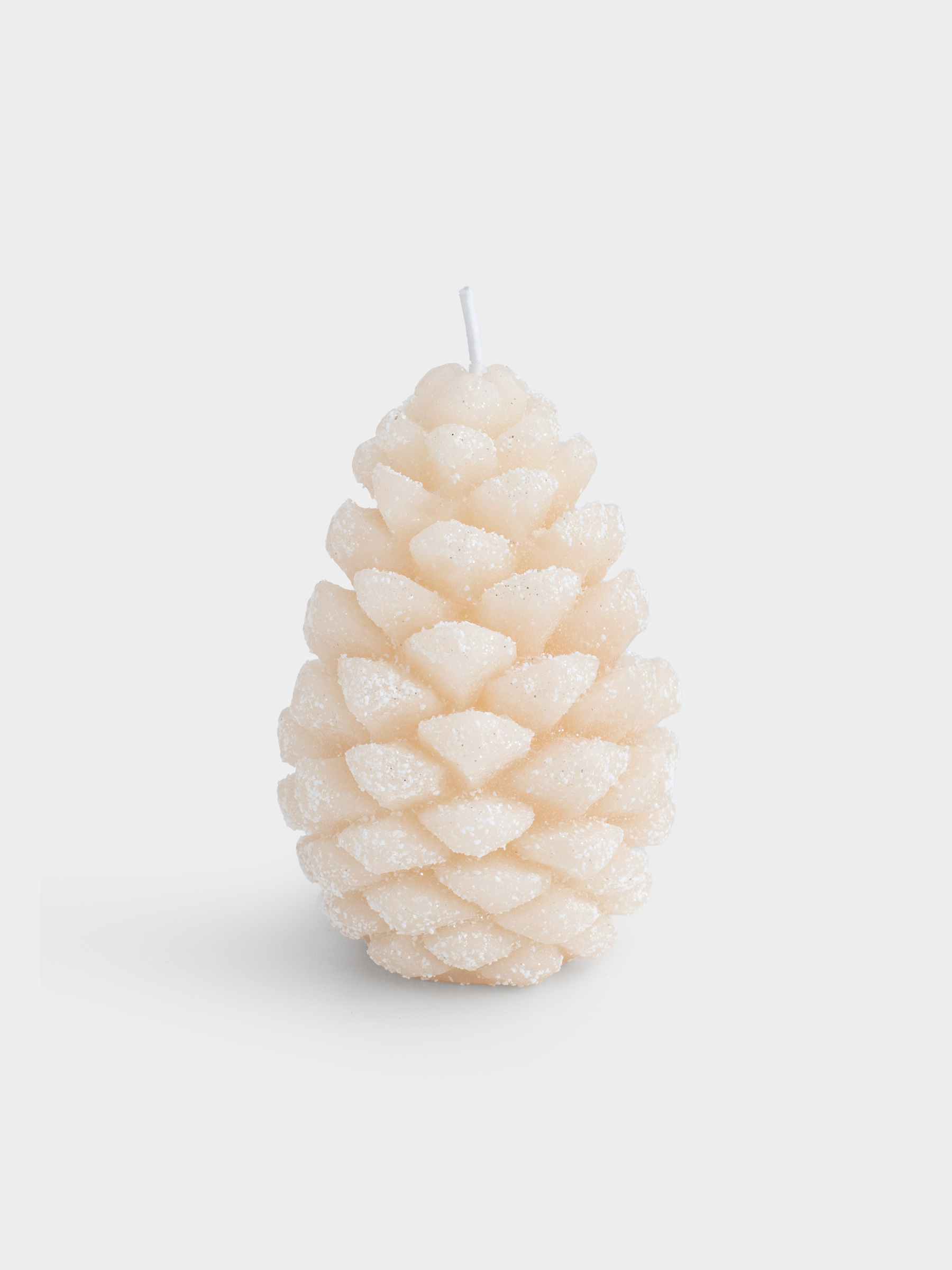 Свеча, 6x9 см, молочная, Шишка, Winter delice, image-0