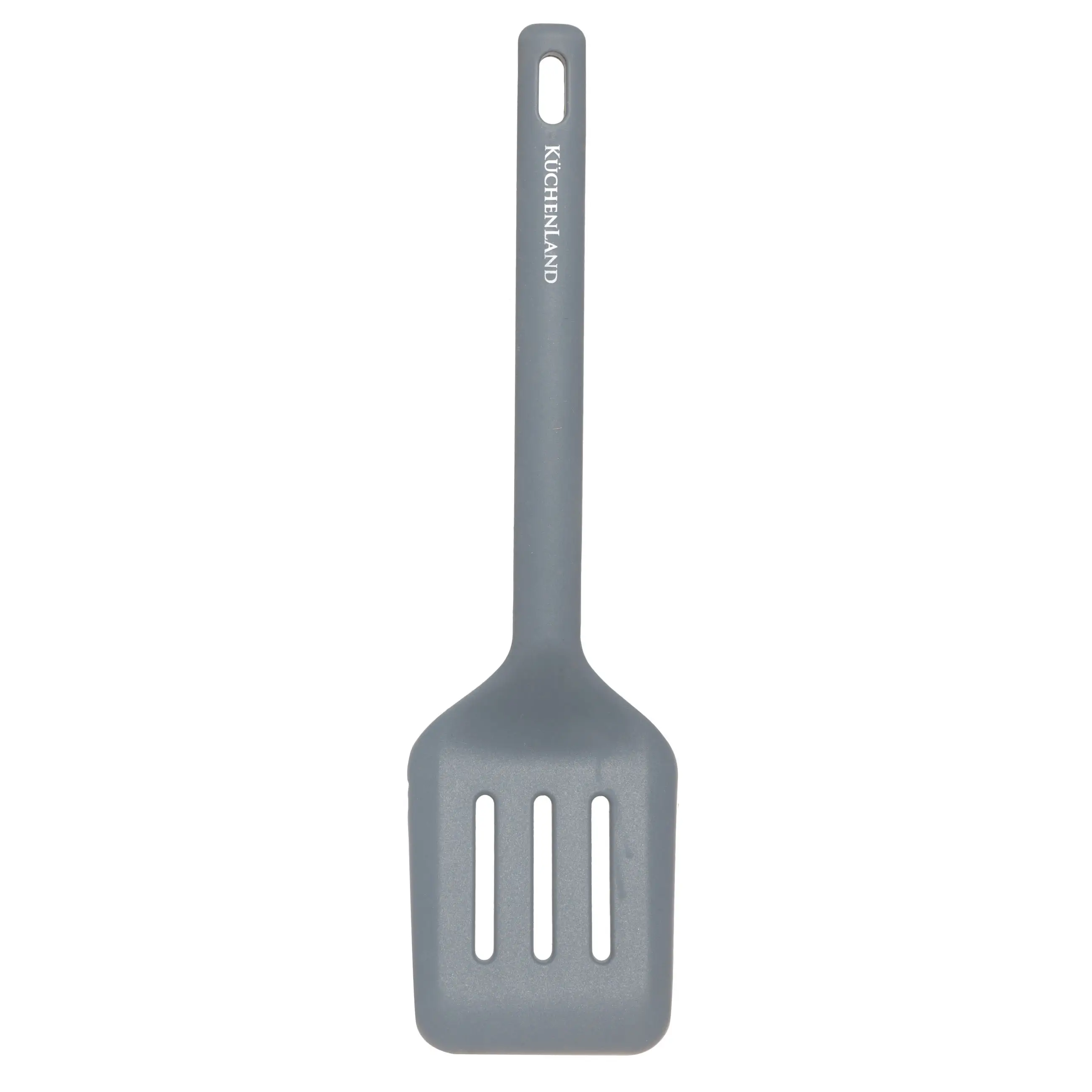 Лопатка, 30 см, с прорезями, силикон, серая, Grey steel, image-0