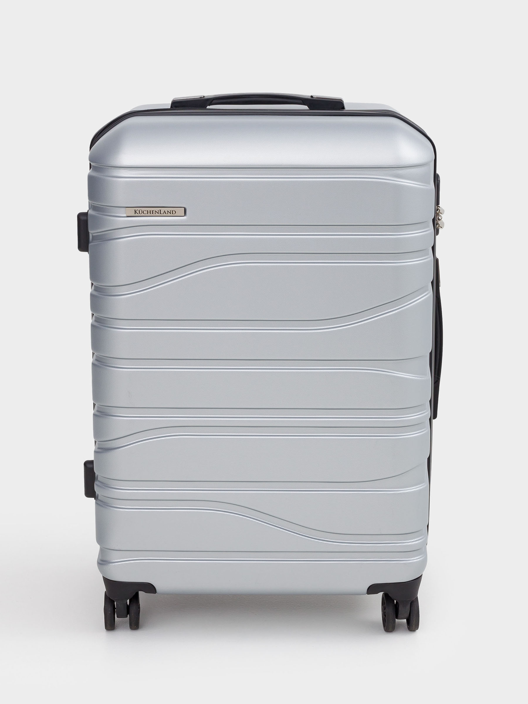 Чемодан M, 45х25х67 см, 3,4 кг, с замком, пластик, графитовый, Travel comfort, image-3