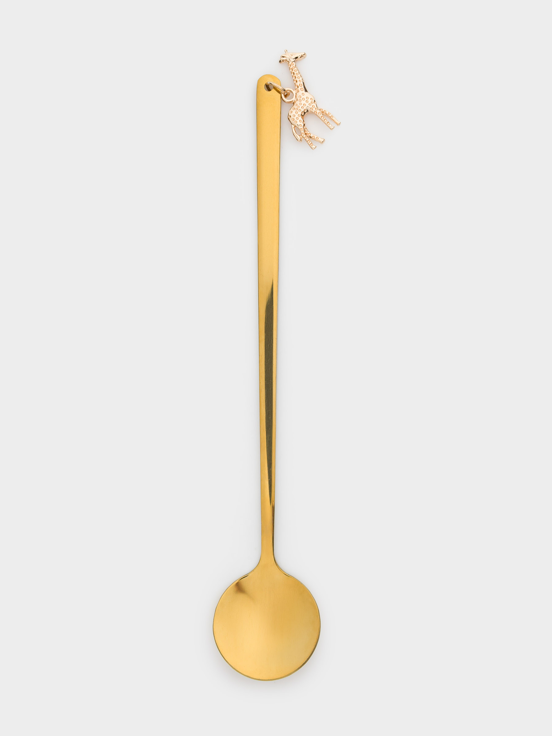 Ложка десертная, 17 см, сталь, золотистая, Жираф, Giraffe, image-2