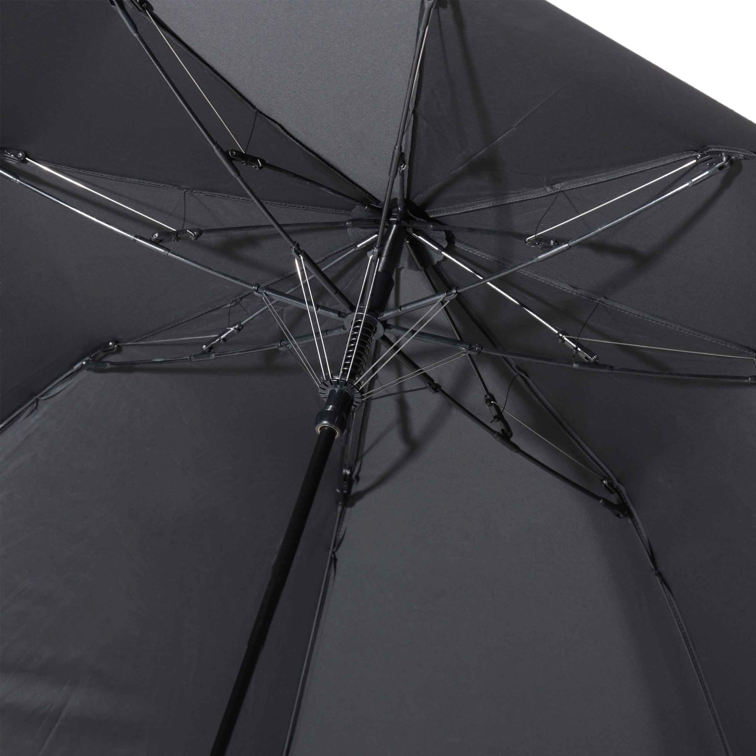 Зонт, 70 см, складной, полу-автоматический, с ручкой-карабином, эпонж, черный, Rainfall изображение № 3
