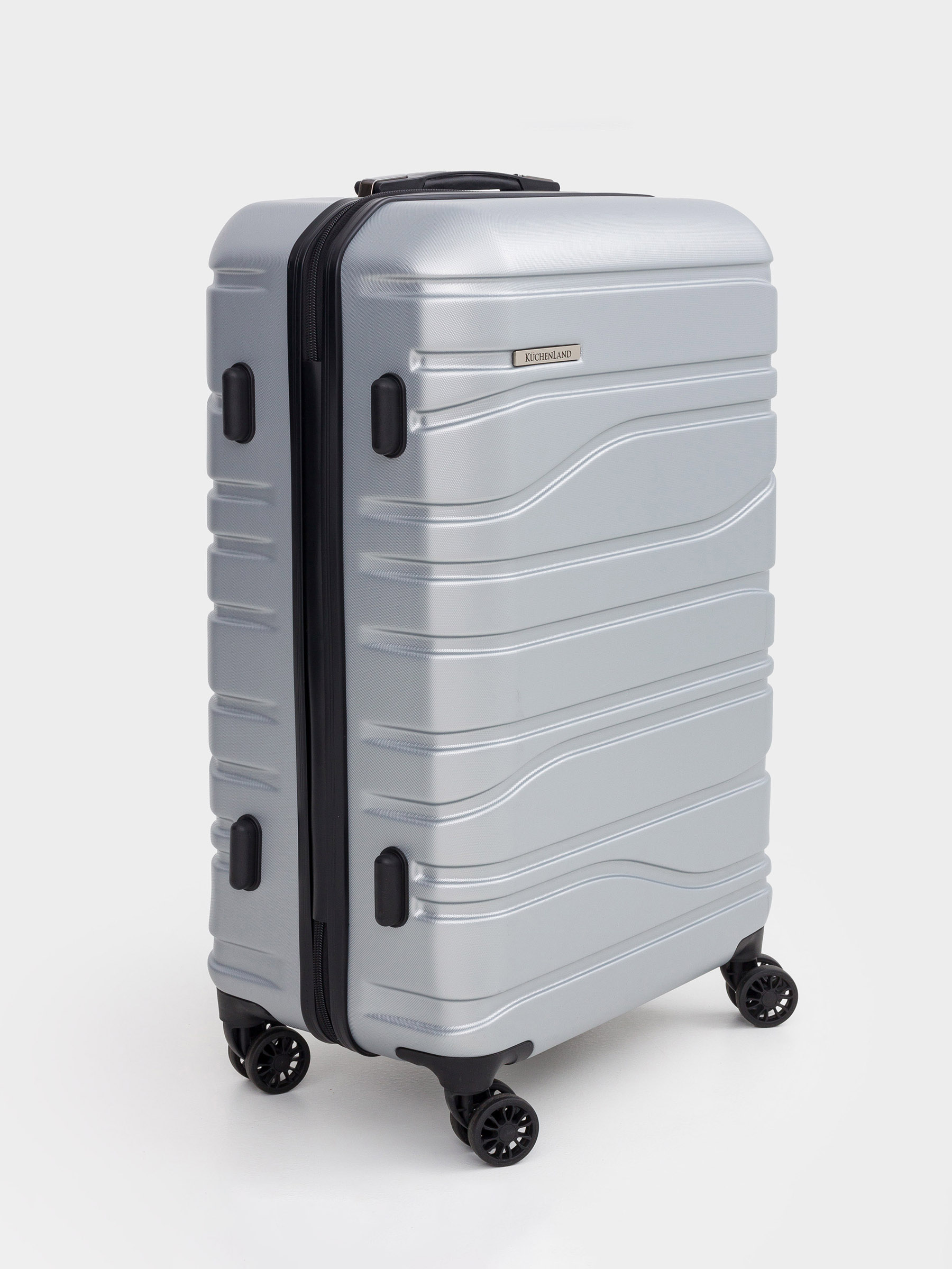 Чемодан M, 45х25х67 см, 3,4 кг, с замком, пластик, графитовый, Travel comfort, image-4