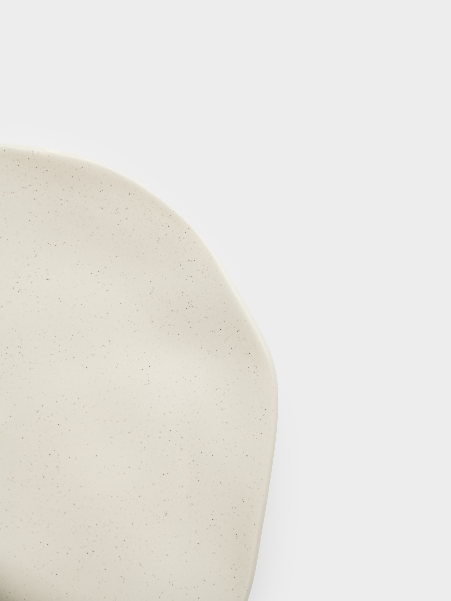 Тарелка закусочная, 22 см, керамика, молочная, Мятый эффект, Crumple creme, image-1