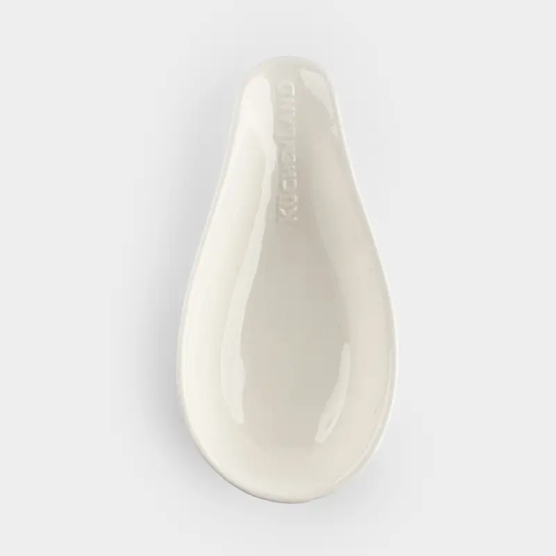 Подставка под ложку, 20 см, керамика, молочно-бежевая, в крапинку, Ceramo speckled, image-0