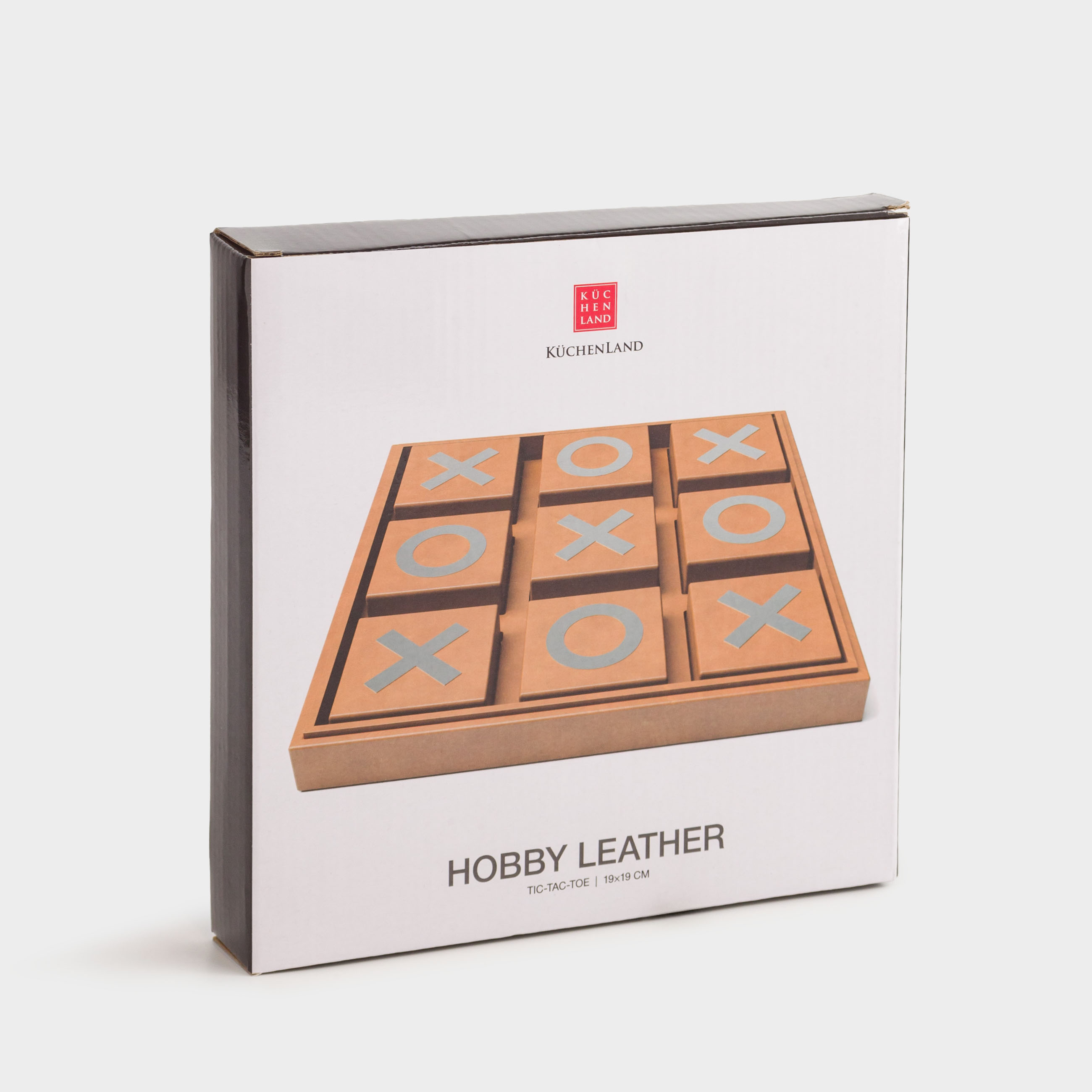 Игра настольная, 19х19 см, крестики-нолики, искусственная кожа/МДФ, Hobby leather