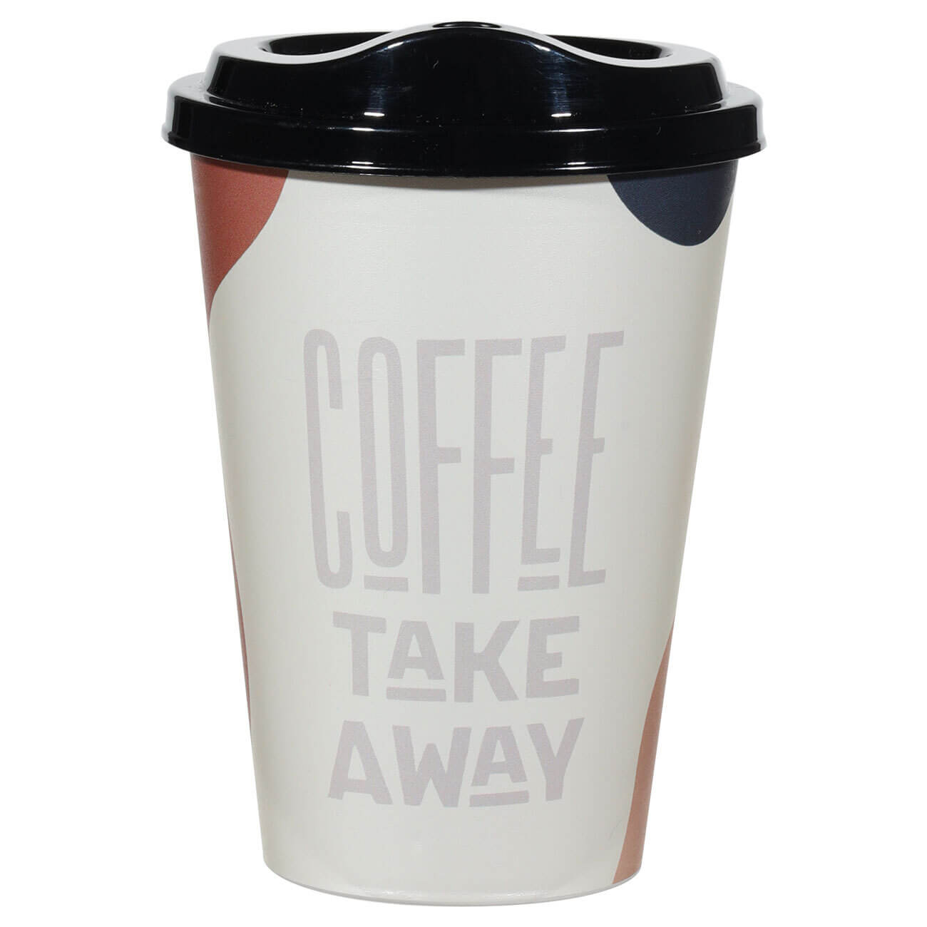 Стакан, 500 мл, с крышкой, пластик, молочный, Coffee take away, Country - фото 1