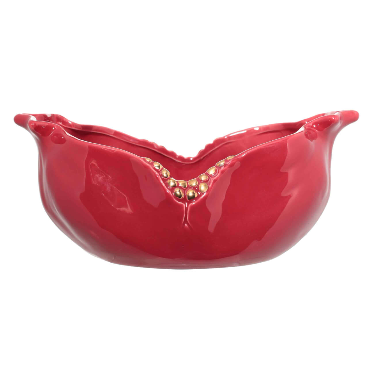 

Ваза для фруктов, 26х18 см, керамика, бордовая, Гранат, Pomegranate