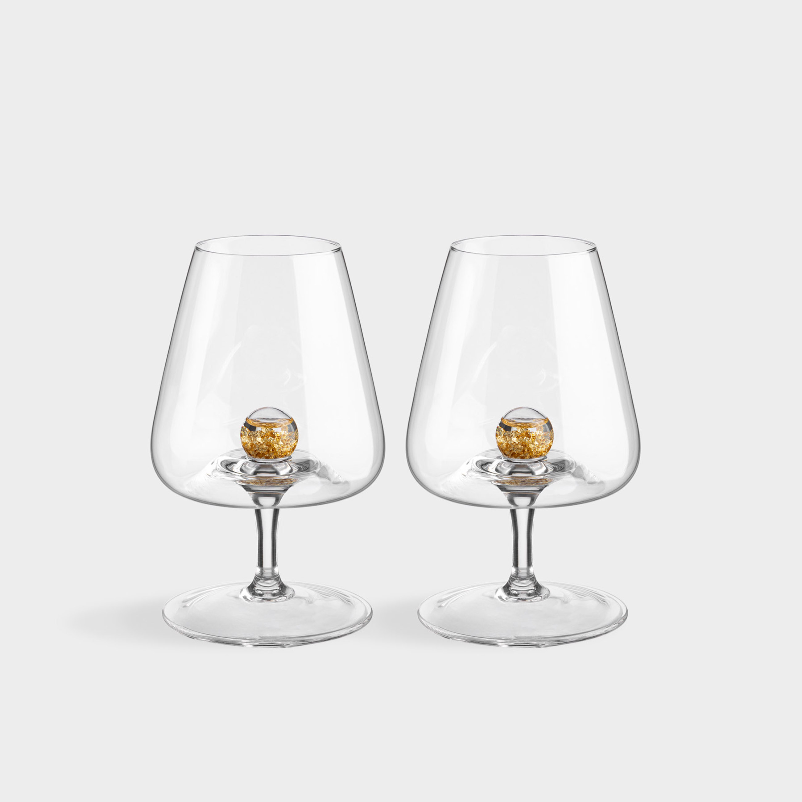Бокал для коньяка 430 мл 2 шт кристальное стекло Янтарный шар Sorento globular 3190₽