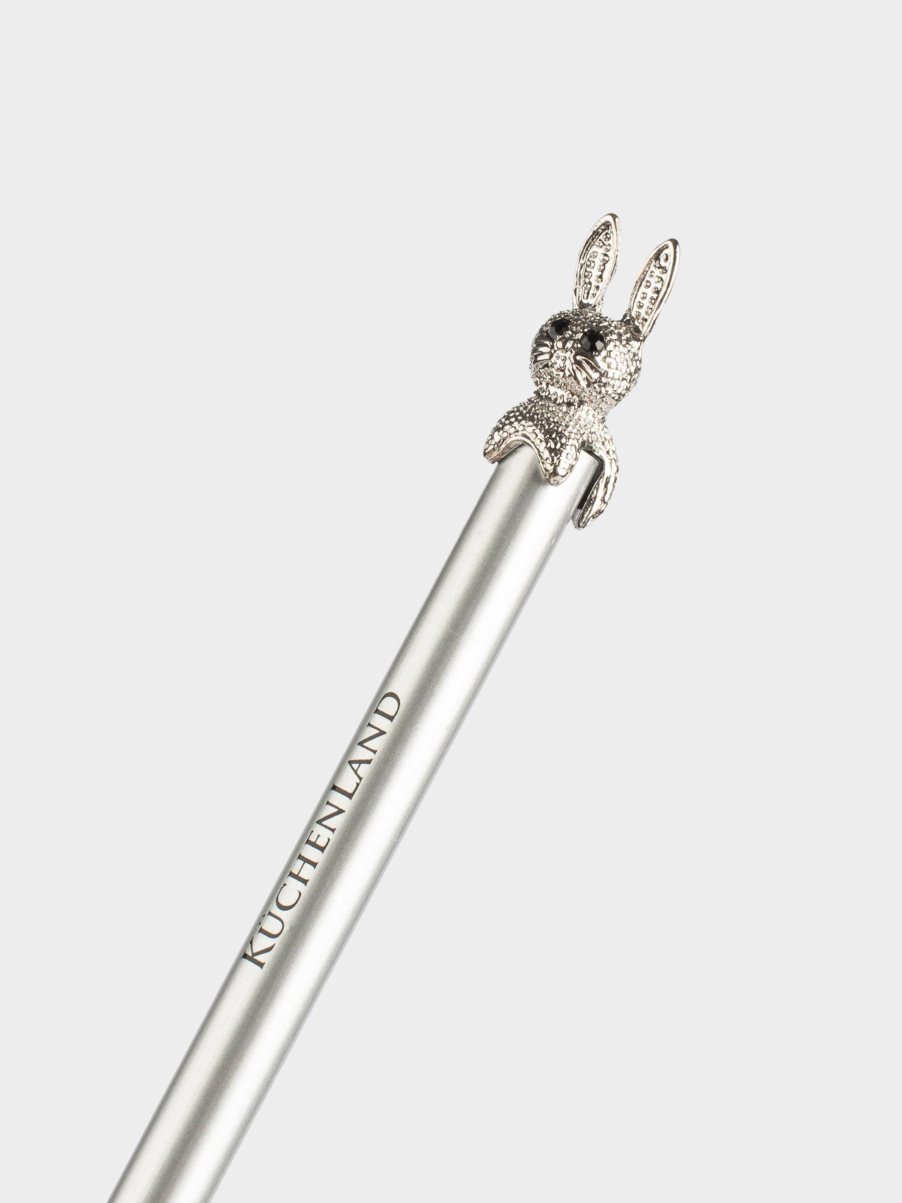 Карандаш, 18 см, чернографитный, с фигуркой, серебристый, Заяц, Draw, image-2