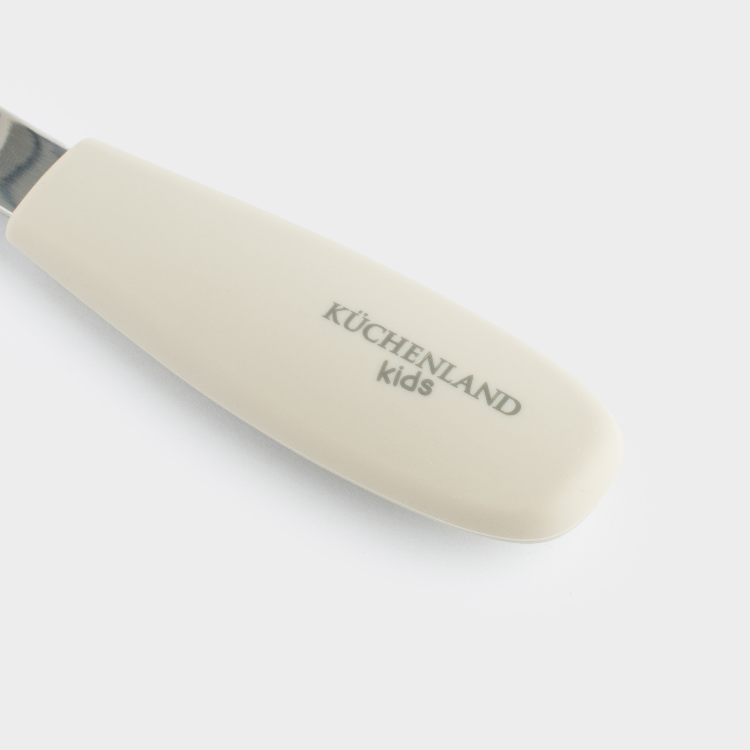 Ложка, детская, 14 см, сталь/силикон, серая, Kiddy, image-5