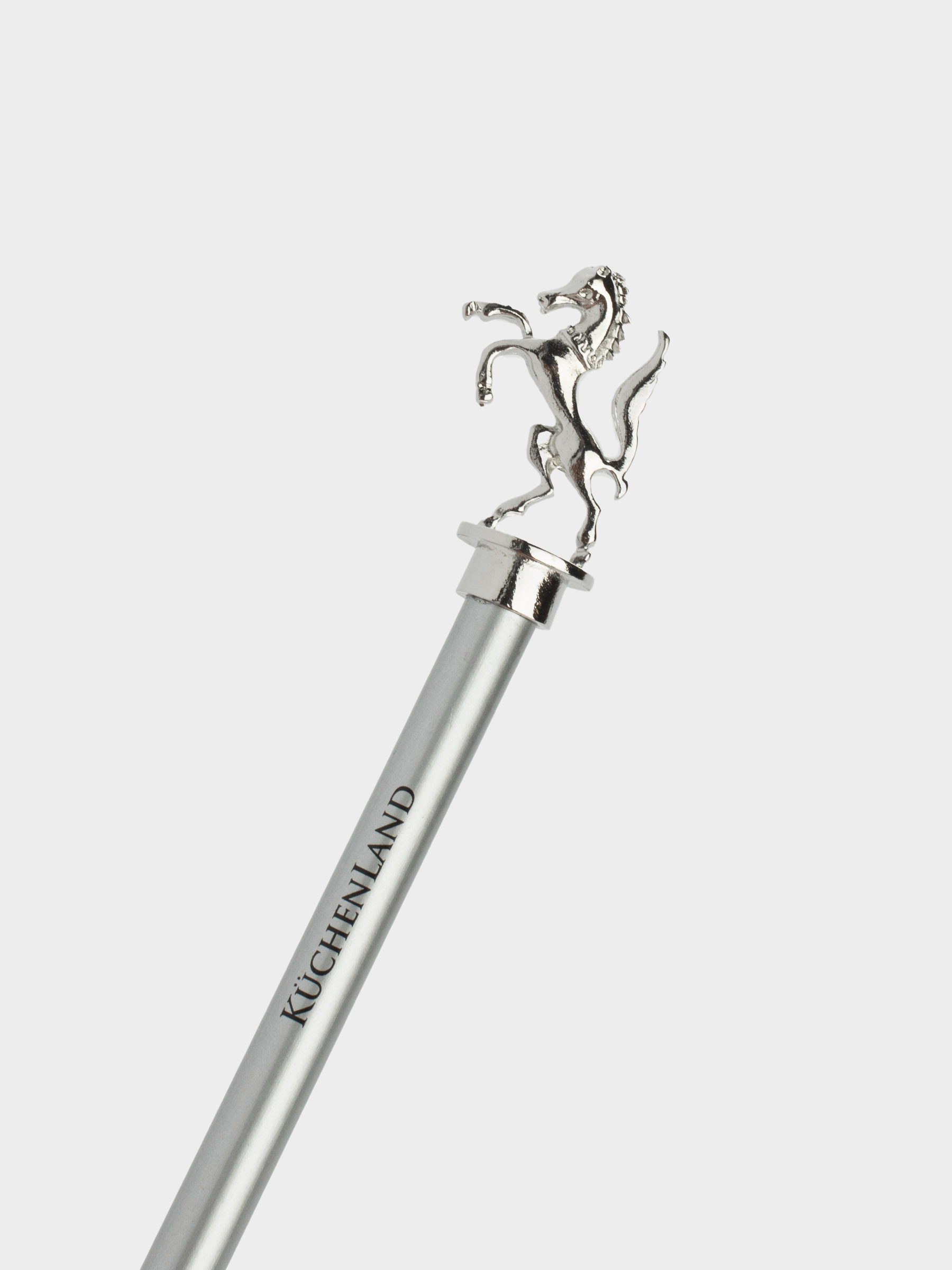Карандаш, 18 см, чернографитный, с фигуркой, серебристый, Конь, Draw figure, image-2