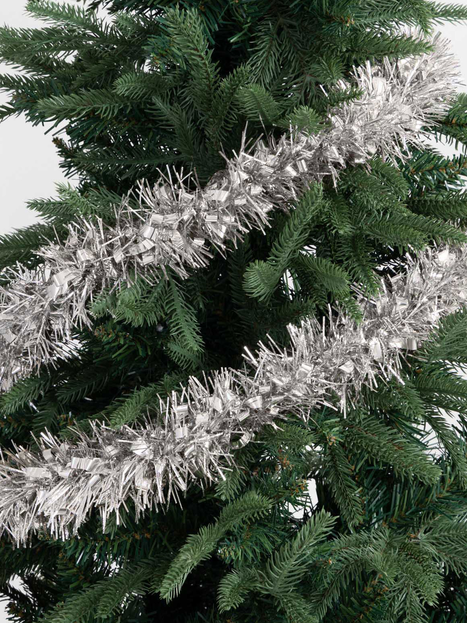 Гирлянда декоративная, 2 м, мишура, серебристая, M, Tinsel christmas, image-0