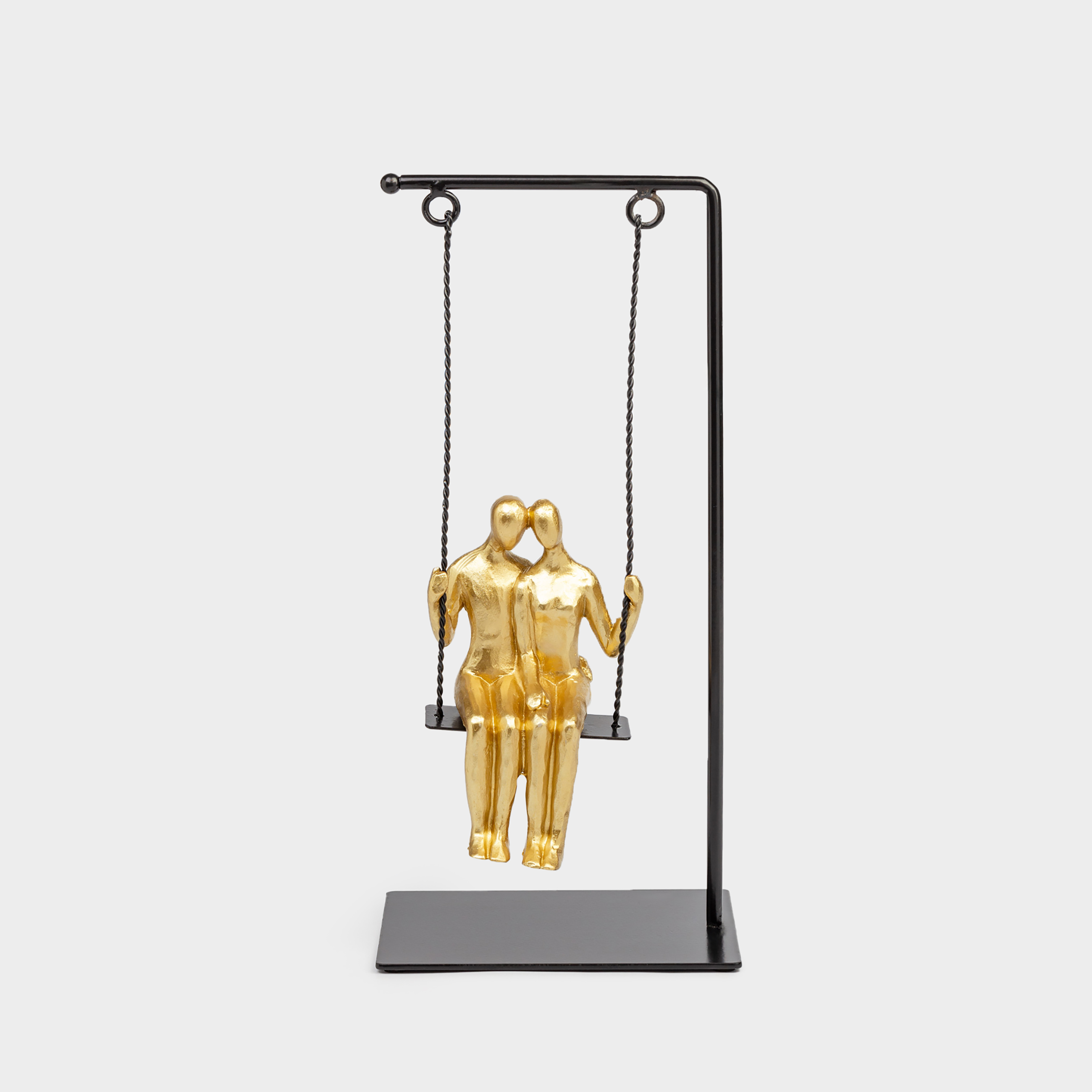 Статуэтка 13х28 см полирезин золотисто-черная Пара на качелях Two faces 2490₽