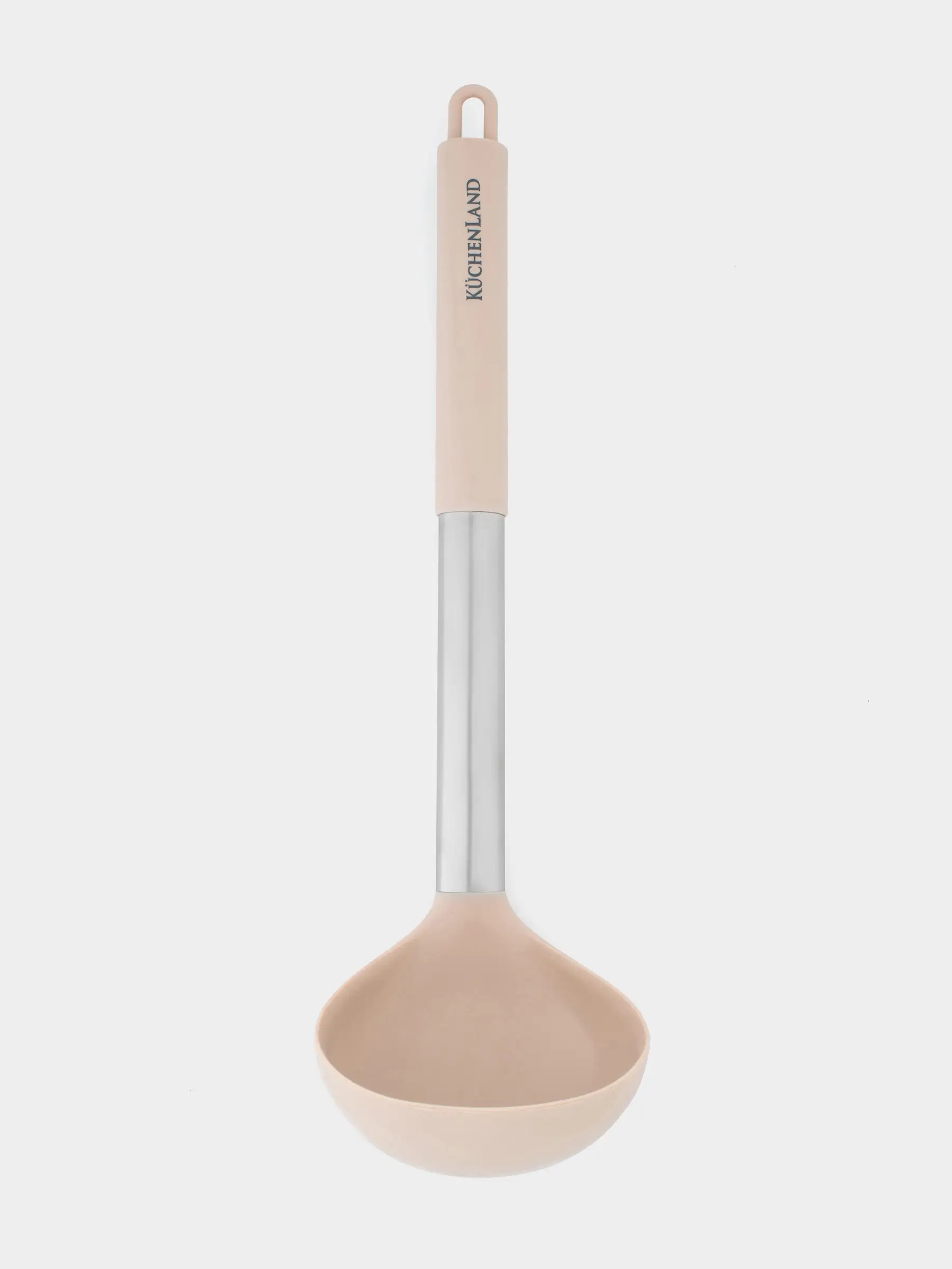 Половник, 31 см, силикон/сталь, серо-бежевый, Metallic