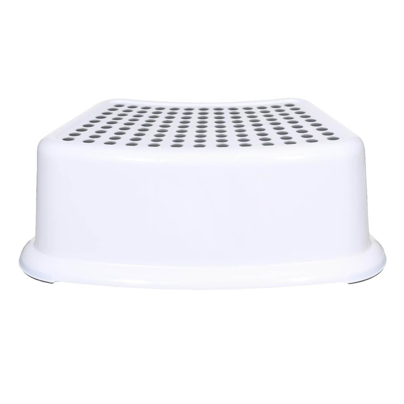 Табурет-подставка, 24х36 см, пластик/резина, бело-серый, Polka dot подставка под тарелки доляна 17×11 см хром