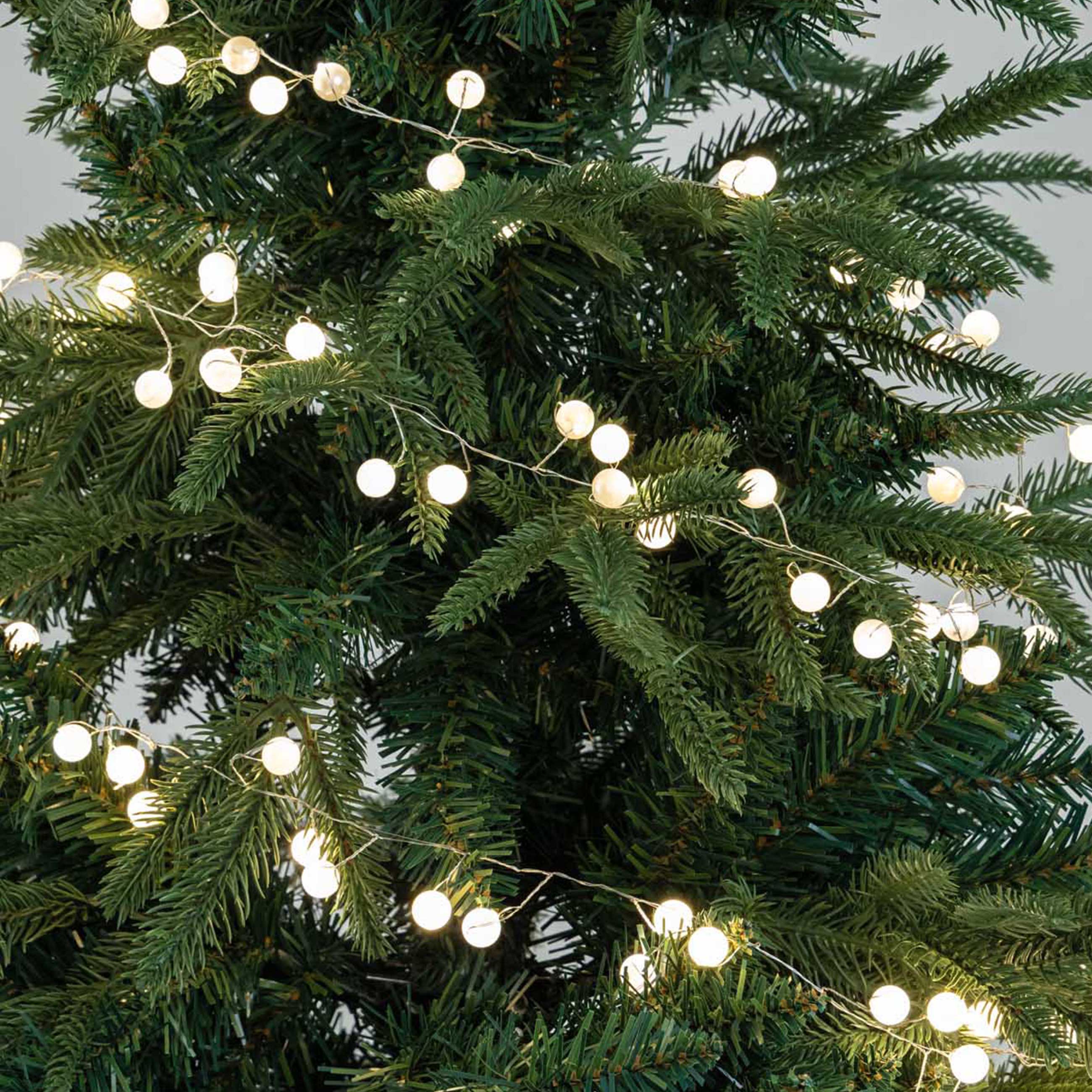 Гирлянда декоративная, 1,5 м, с подсветкой, 100 ламп, акрил/пластик, цветная, Шары, Balls decor