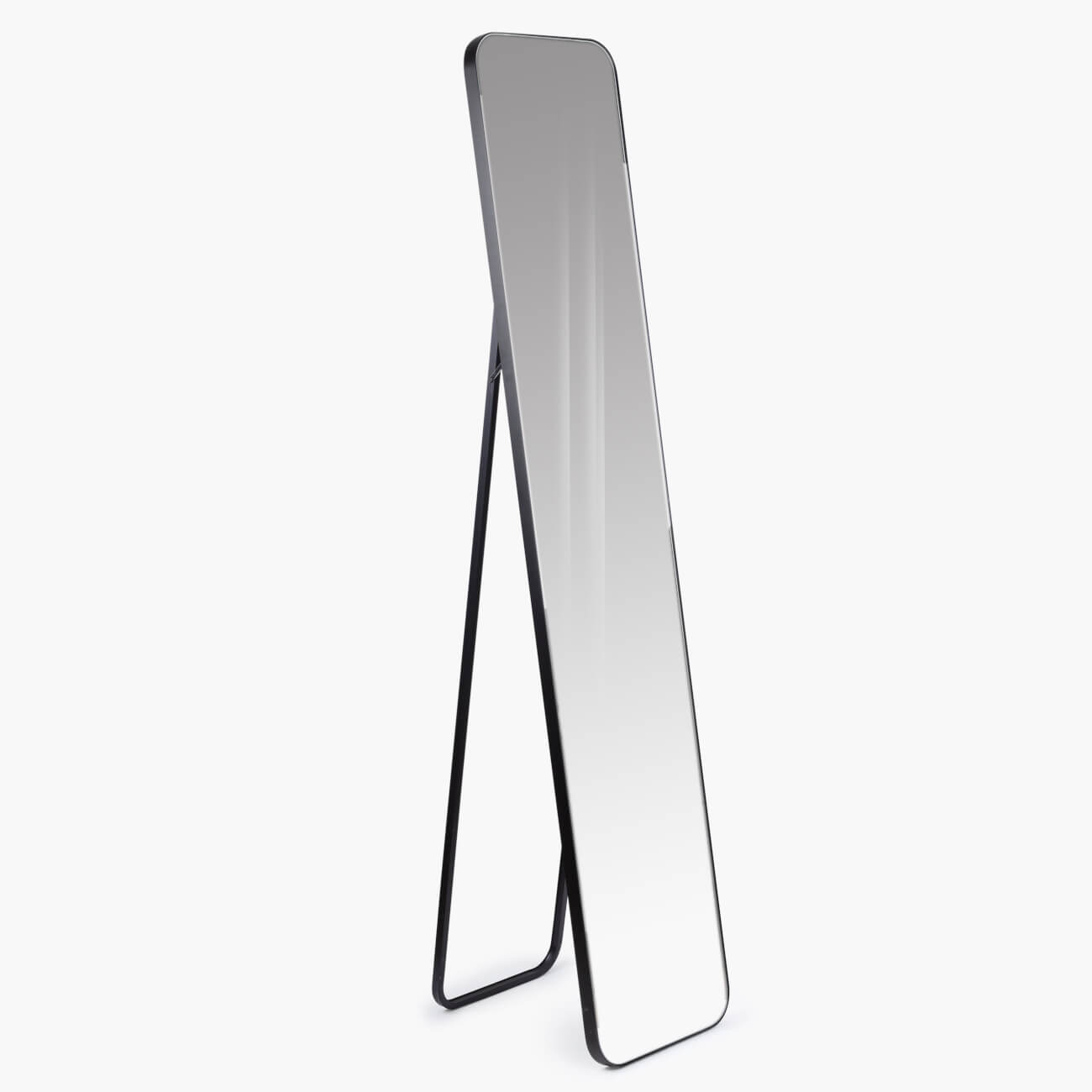 Зеркало напольное, 30х150 см, металл, прямоугольное, черное, Loft style брелок для ключей cartage поршень металл