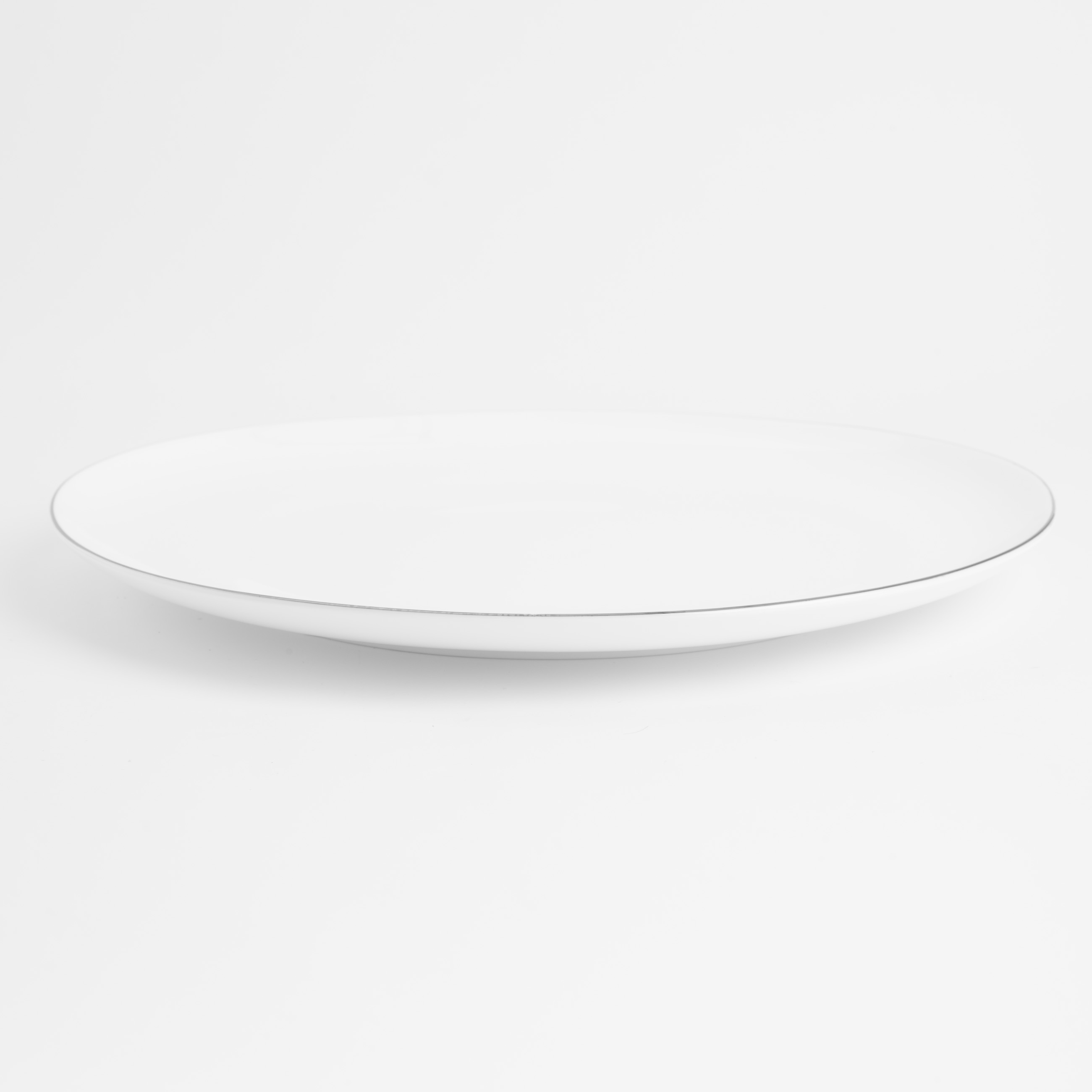 Тарелка обеденная, 29 см, фарфор F, белая, Bend silver изображение № 4