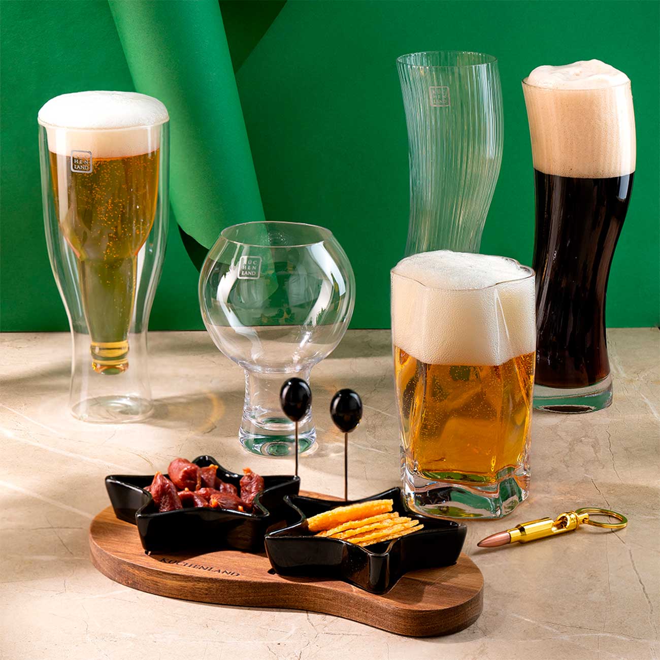Стакан для пива, 20 см, 430 мл, 2 шт, стекло Б, Бутылка, Air shape изображение № 5