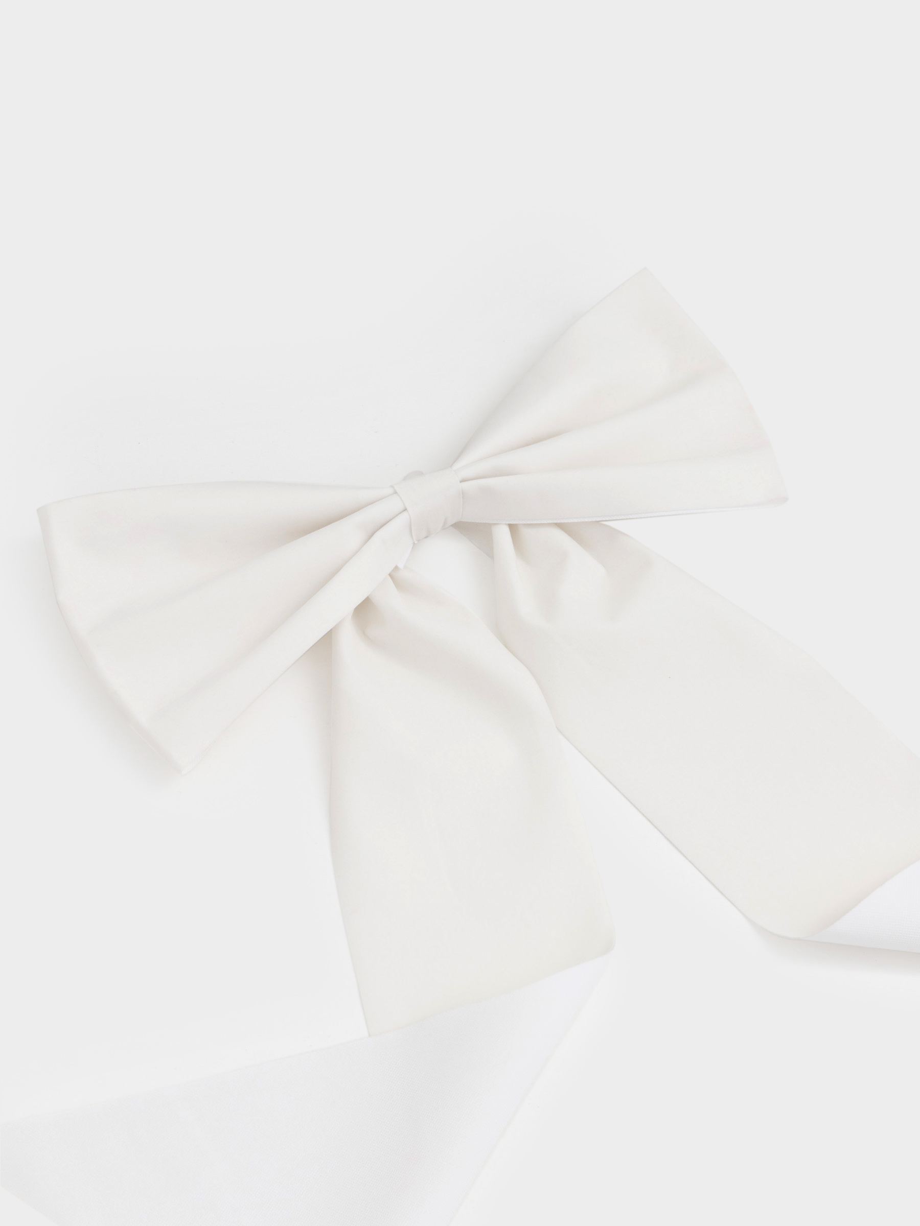 Украшение декоративное, 45x270 см, на клипсе, полиэстер, молочное, Бант, Bow velvet, image-1