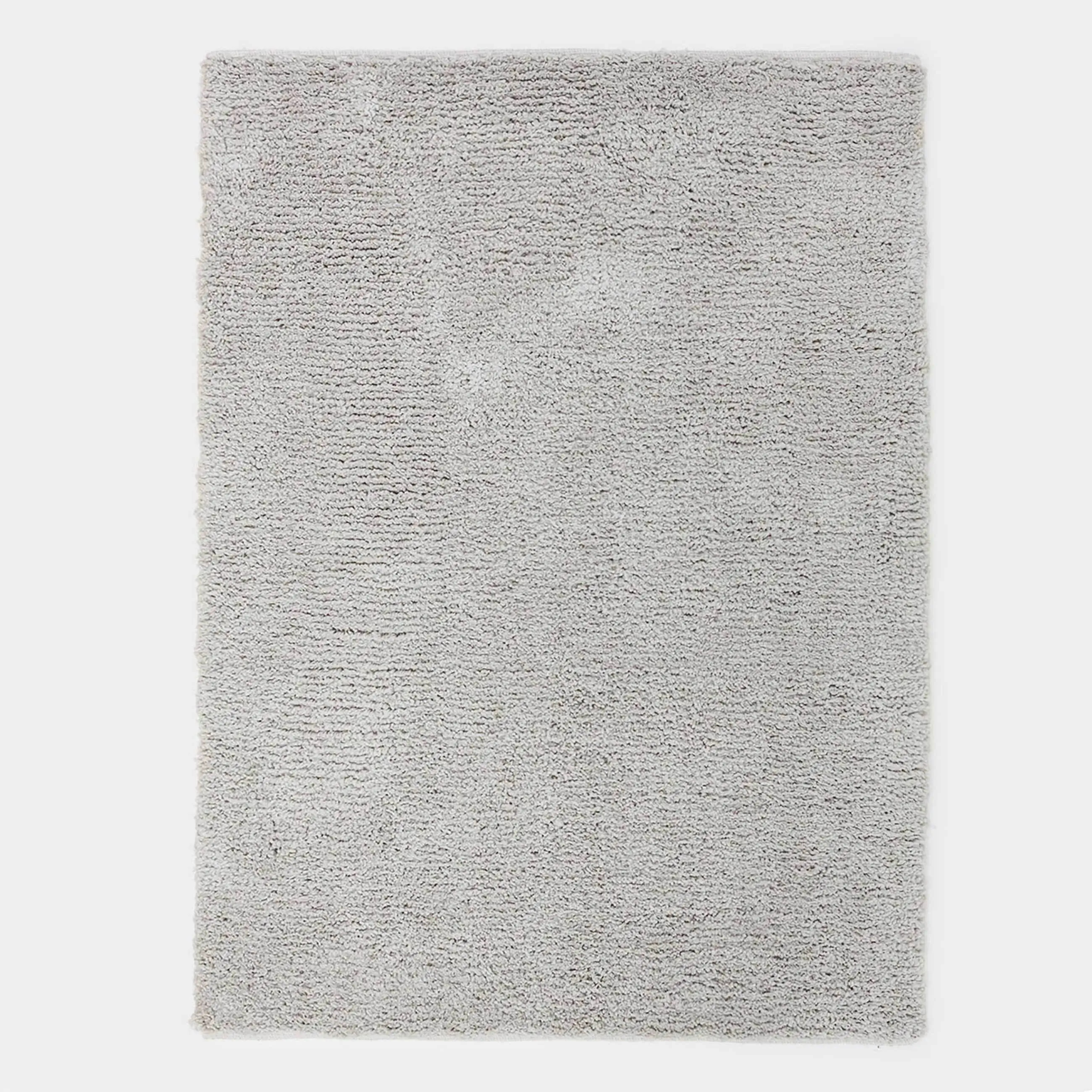 Ковер, 150х210 см, полиэстер/хлопок, серый, Пушистый ворс, Monotone