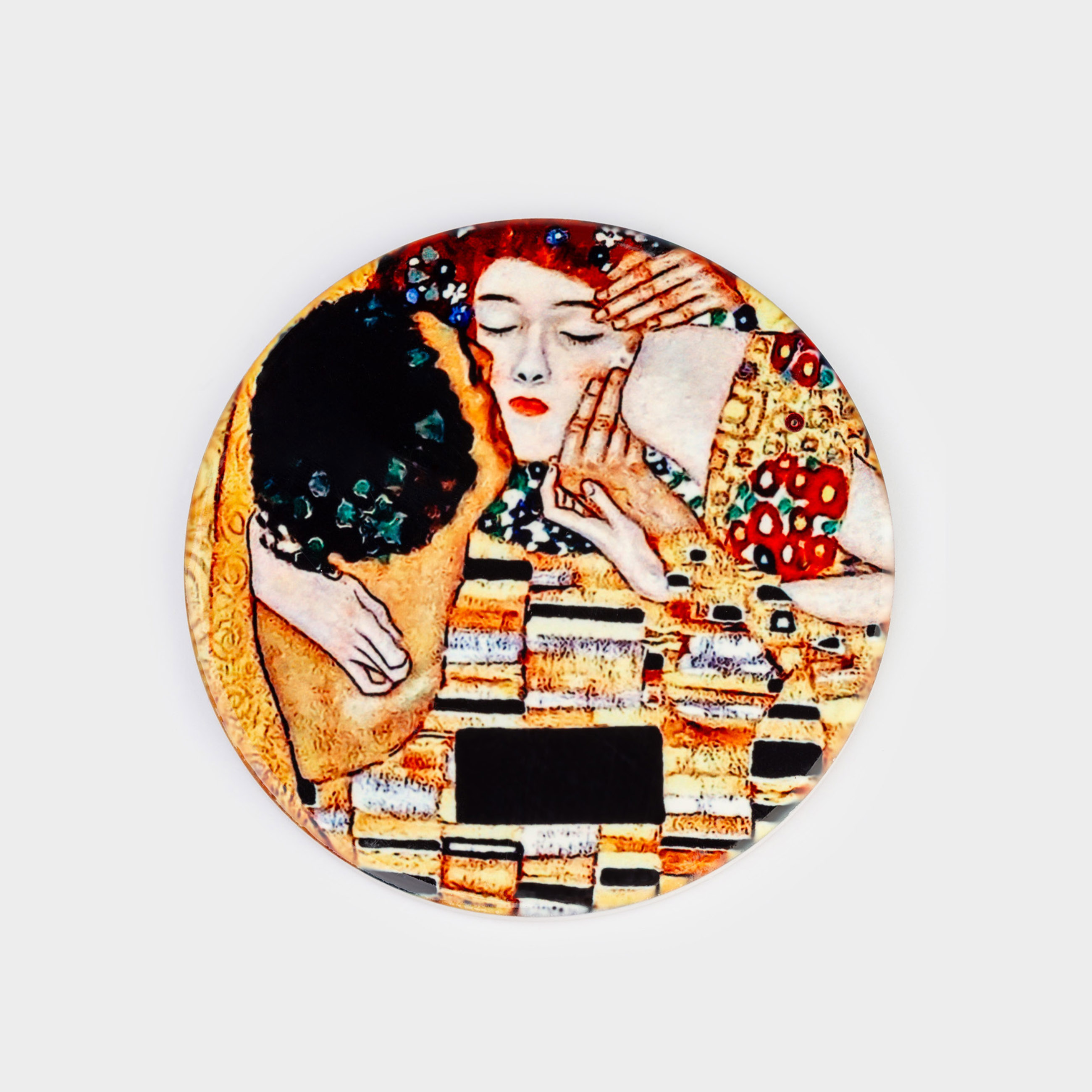 Подставка под кружку 11 см круглая керамикапробка Климт Поцелуй Art поцелуй 269₽