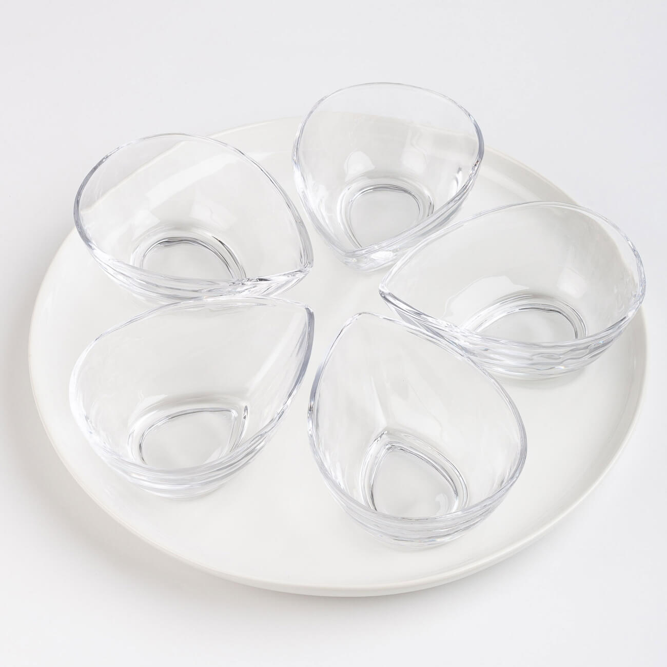 

Набор для закусок, 5 пр, на подставке, стекло/фарфор P, белый, Морские капли, Light kitchen