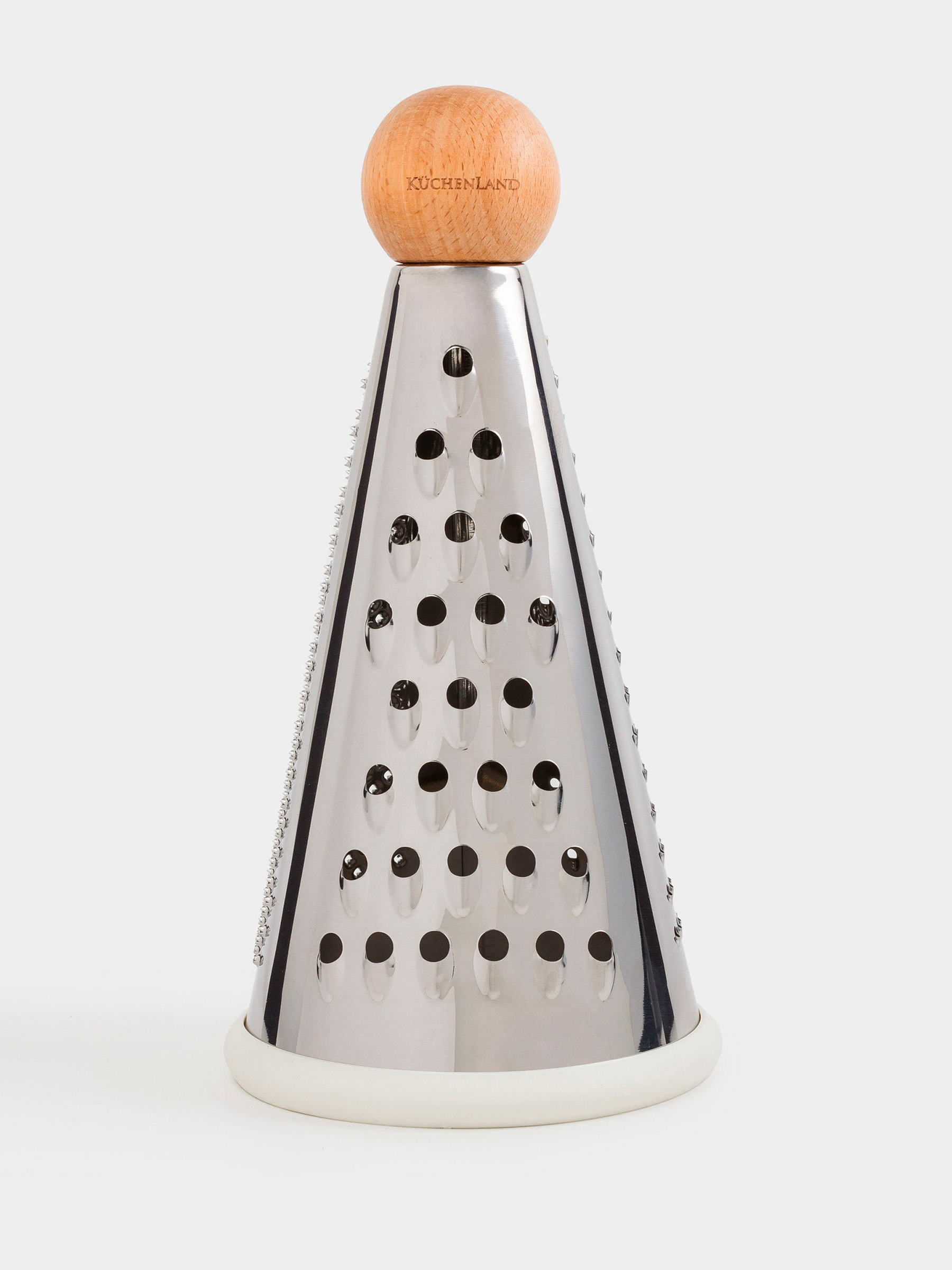 Терка, 20 см, сталь/дерево, круглая, бежевая, Wood kitchen, image-0