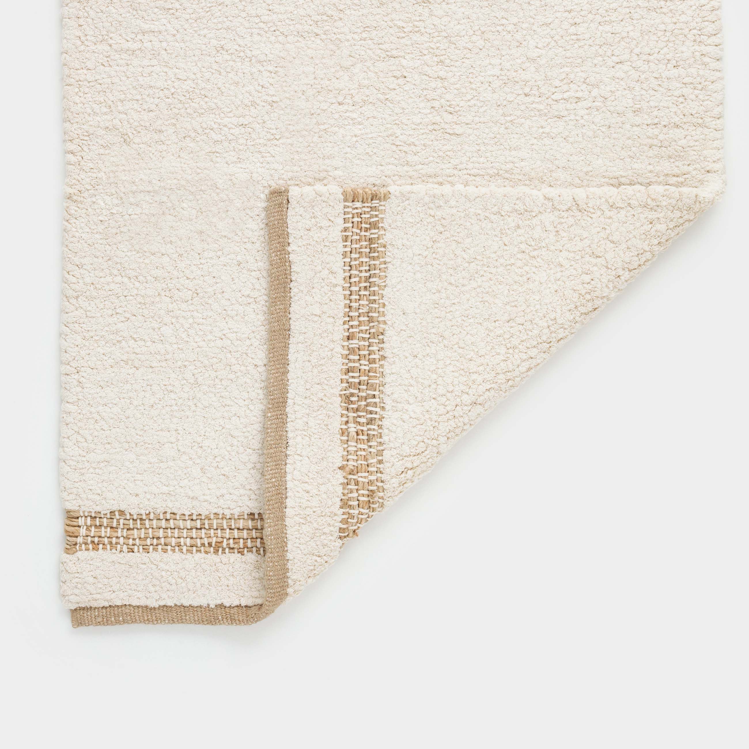 Коврик, 60х90 см, джут/хлопок, бежевый, Haven, image-1