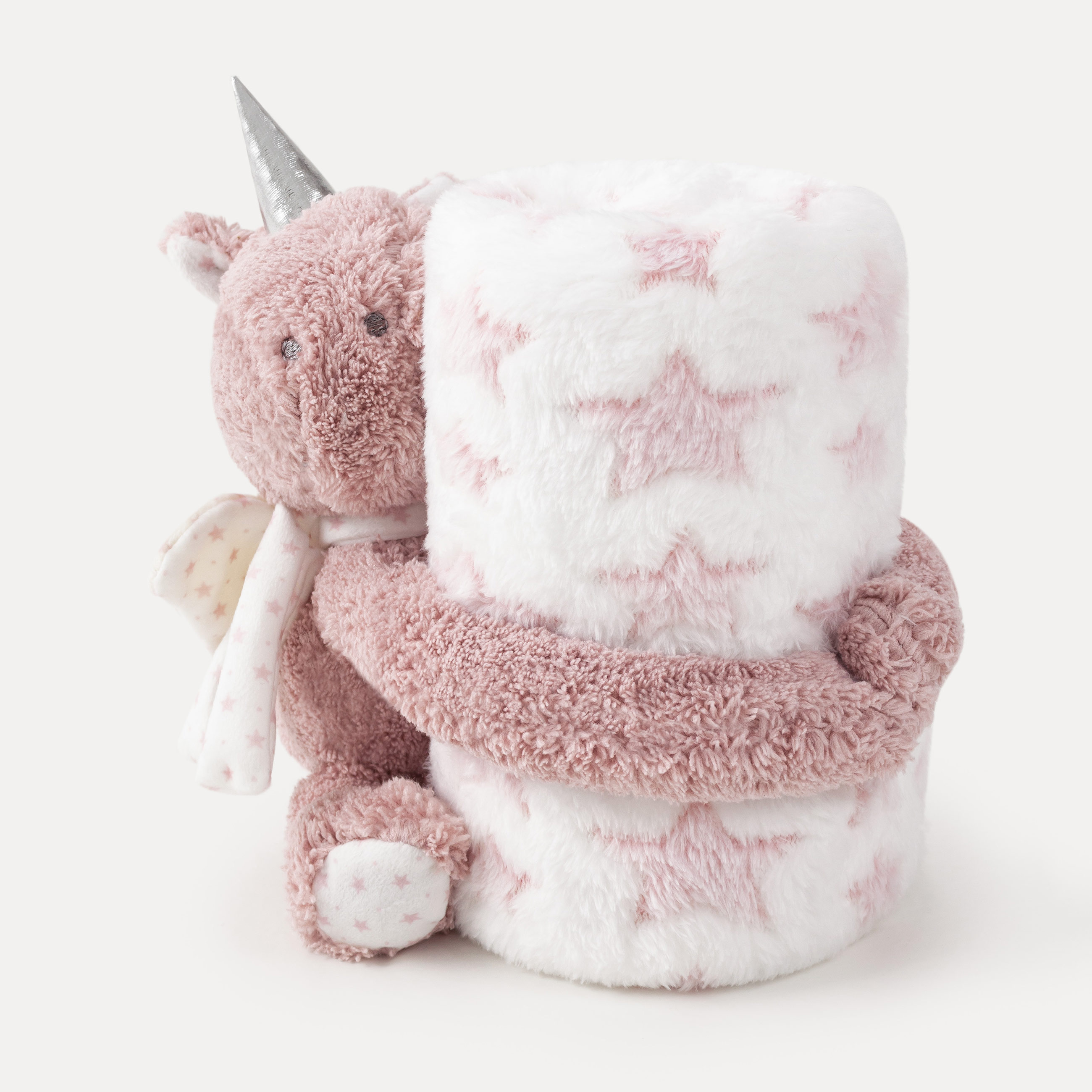 Плед с игрушкой, 78х96 см, полиэстер, розовый, Единорог, Unicorn