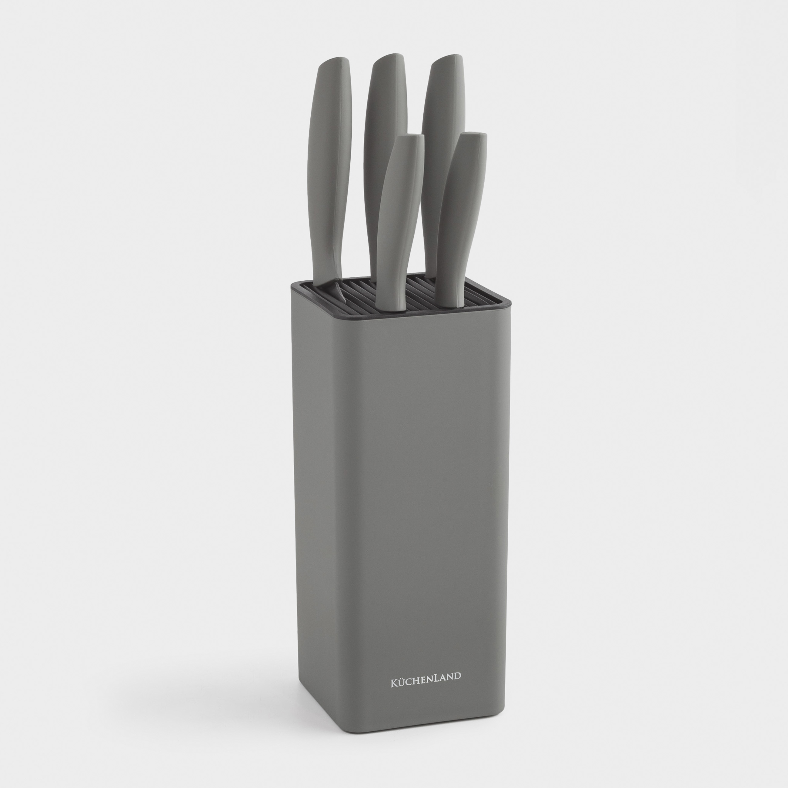 Набор ножей 5 пр в подставке стальпластик серый Grey steel 2990₽