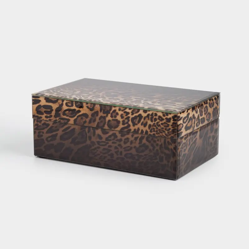 Шкатулка для украшений, 21х13 см, стекло, Леопард, Leopard ,image-0