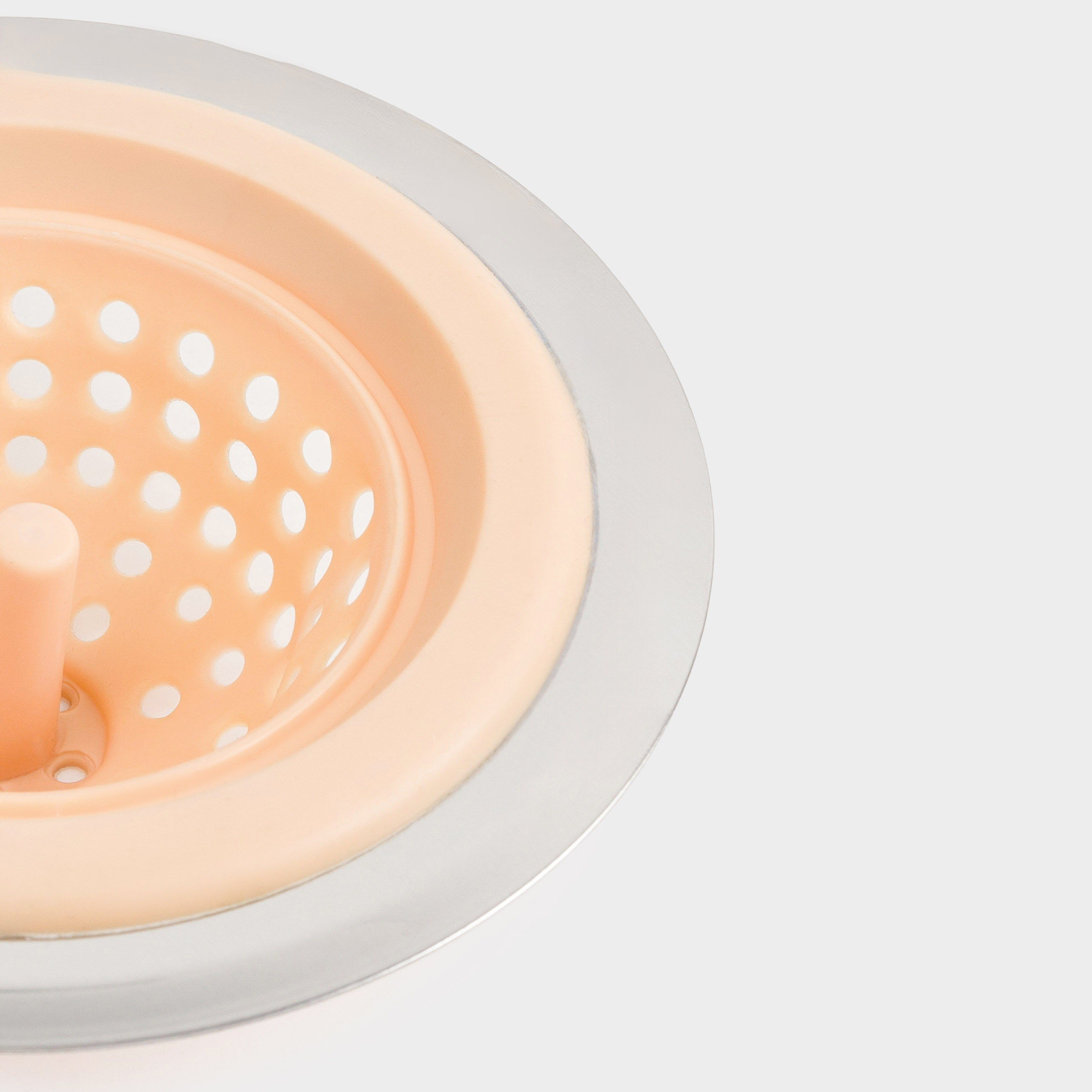 Фильтр для раковины, 11 см, сталь/силикон, бежевый, Keeping, image-2