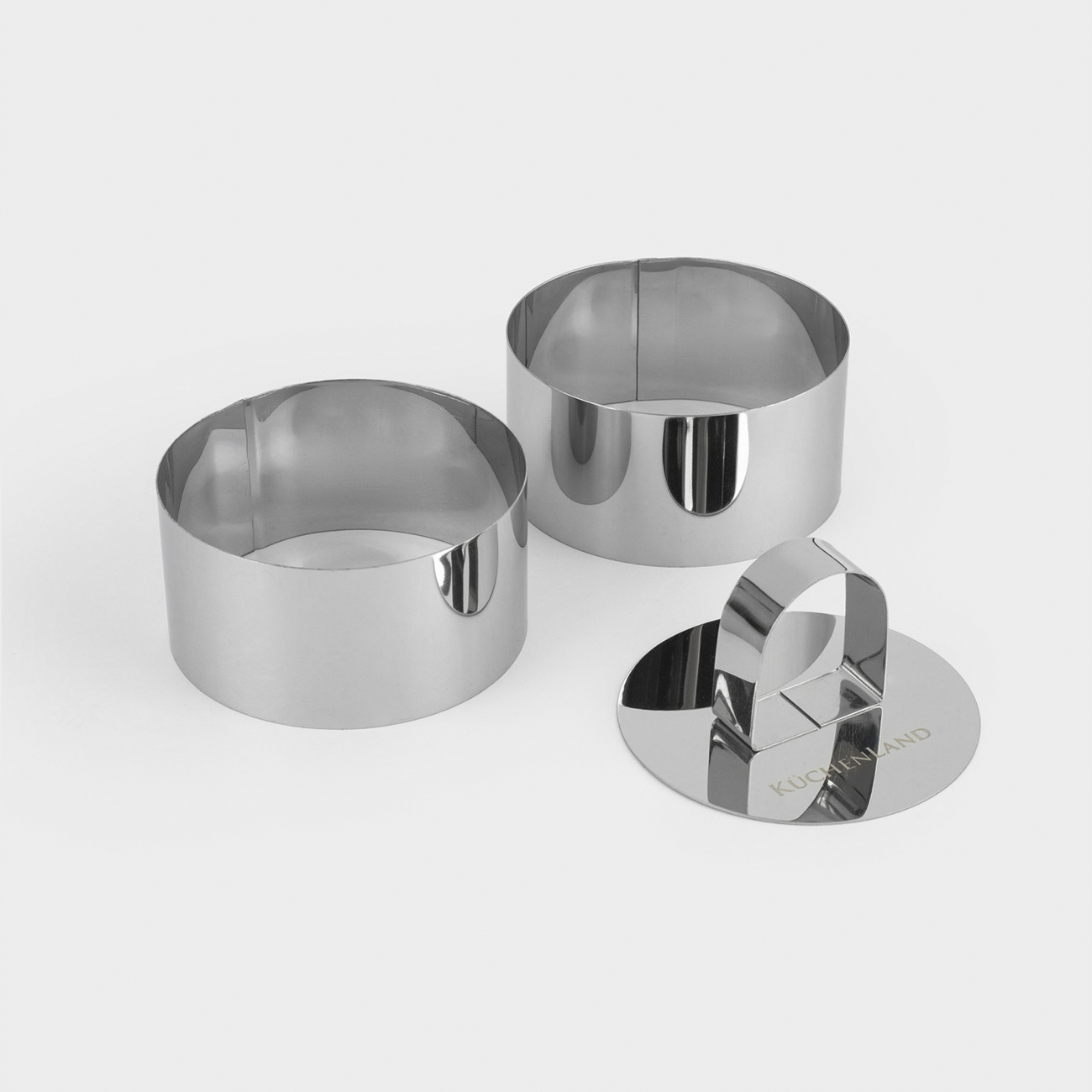 Форма для салата и гарнира 8 см 2 шт с прессом сталь Круг Classic 699₽