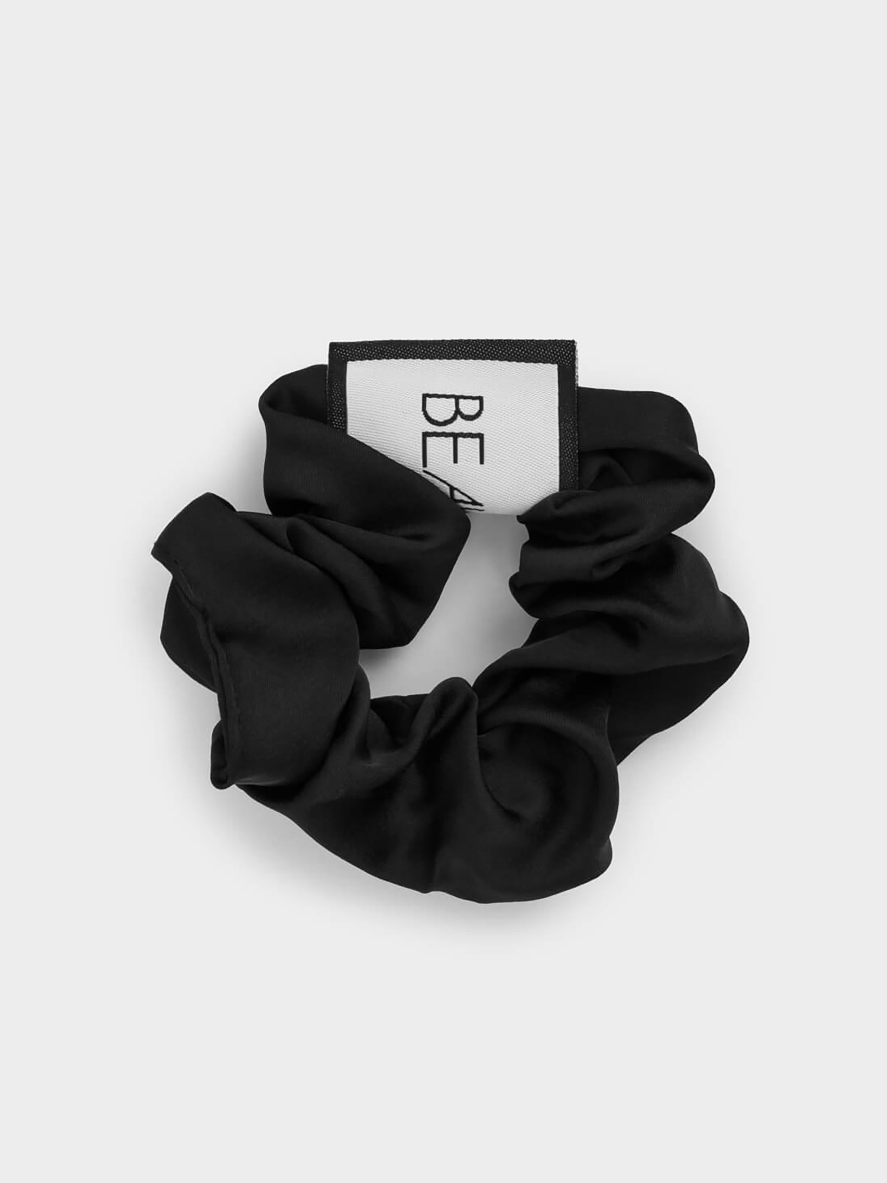 Резинка для волос, 6 см, сатин, черная, Silk, image-0