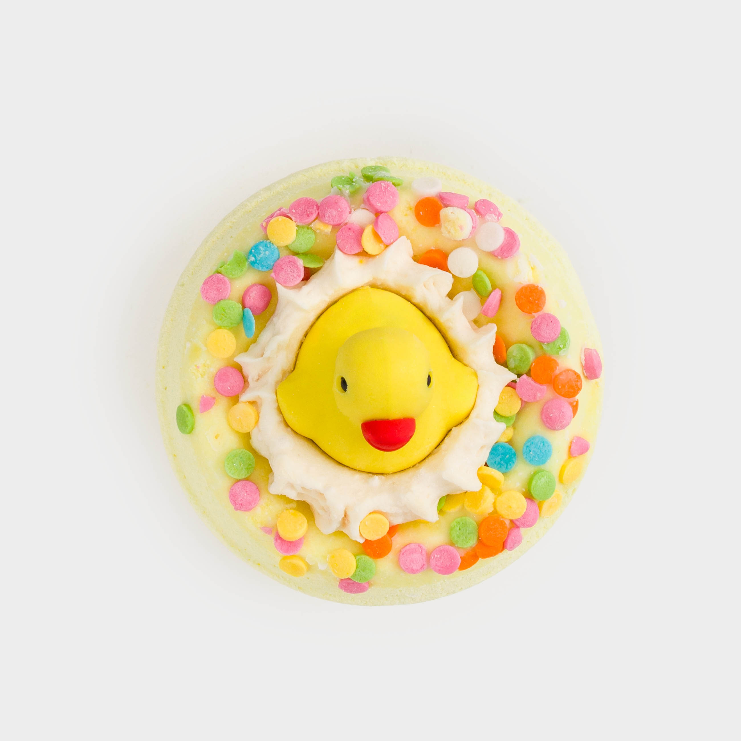 Бомбочка для ванны, 130 гр, с игрушкой, Дыня, Утка, Duck yellow, image-0