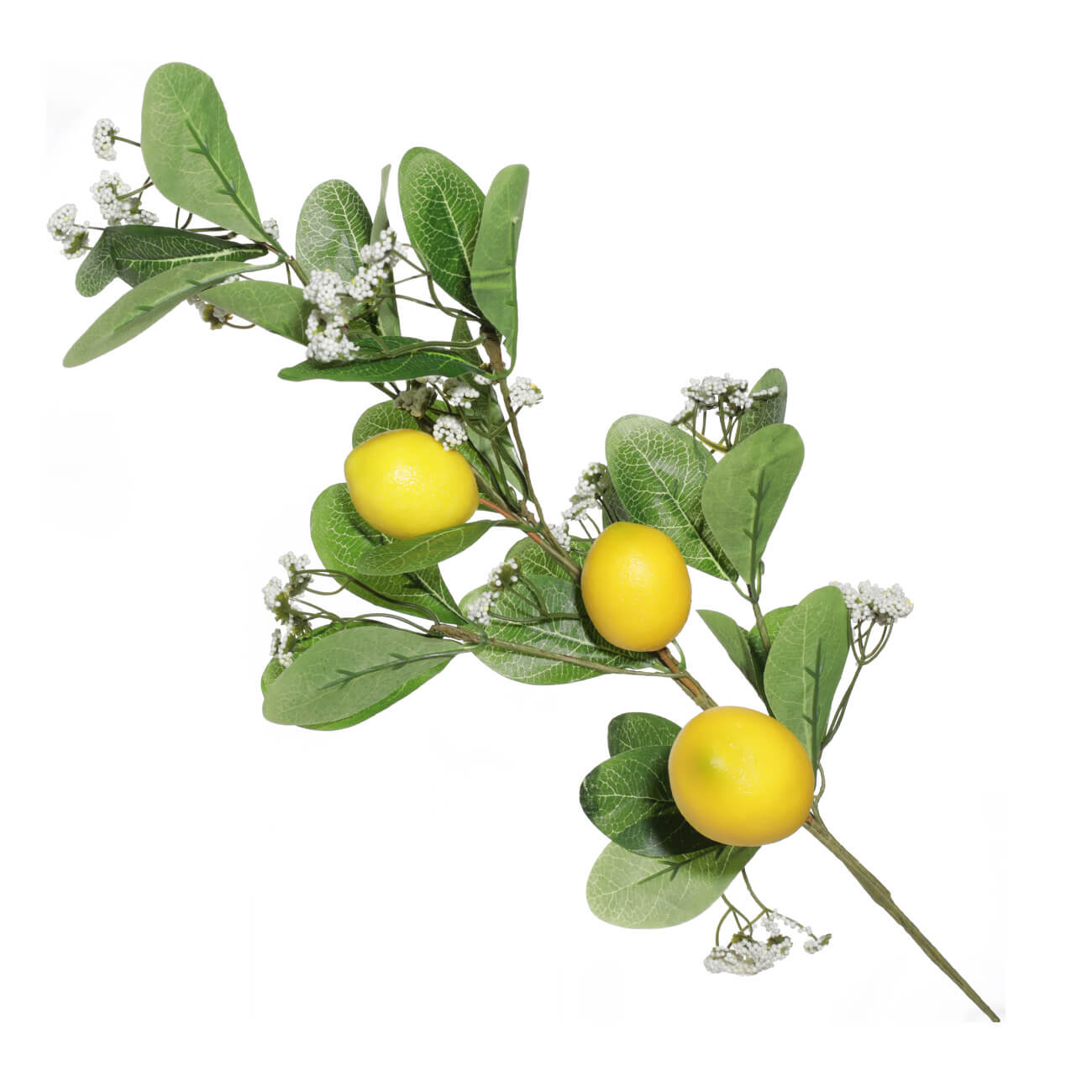 Ветка декоративная, 71 см, полиэстер/пенопласт, Лимоны, Sicily