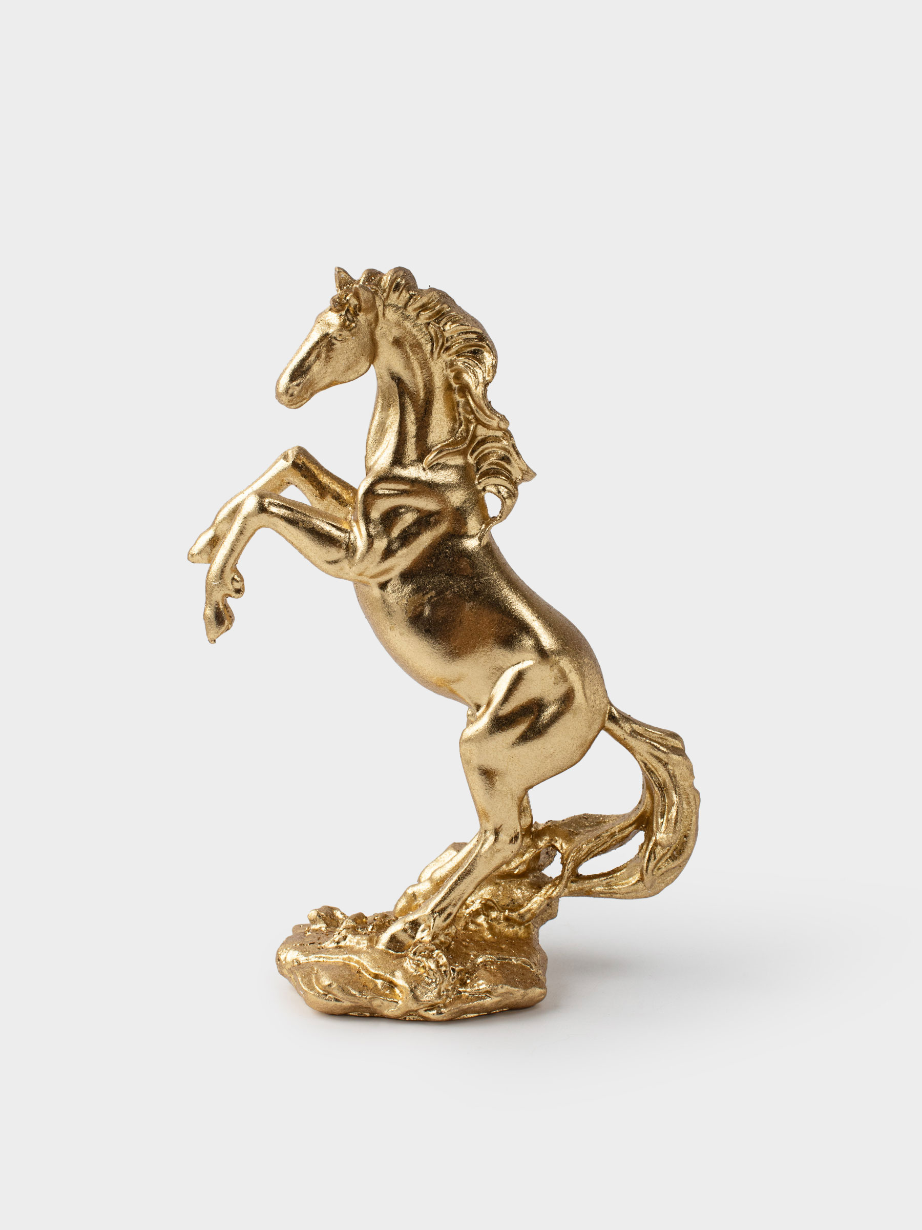 Статуэтка, 18 см, полирезин, золотистая, Конь, Horse gold, image-0