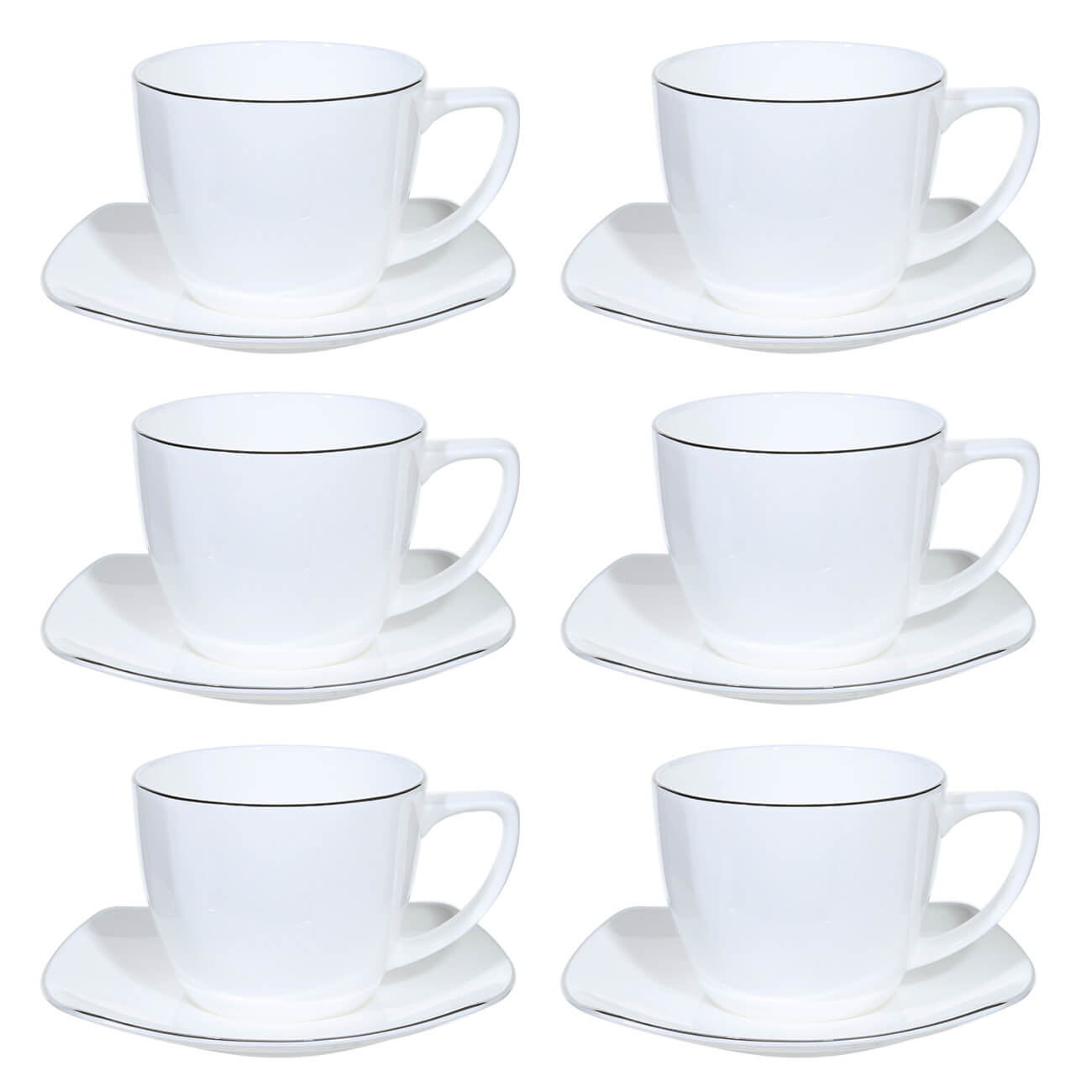 Пара чайная, 6 перс, 12 пр, 240 мл, фарфор F, Iceberg пара чайная 2 перс 4 пр 250 мл фарфор f antarctica