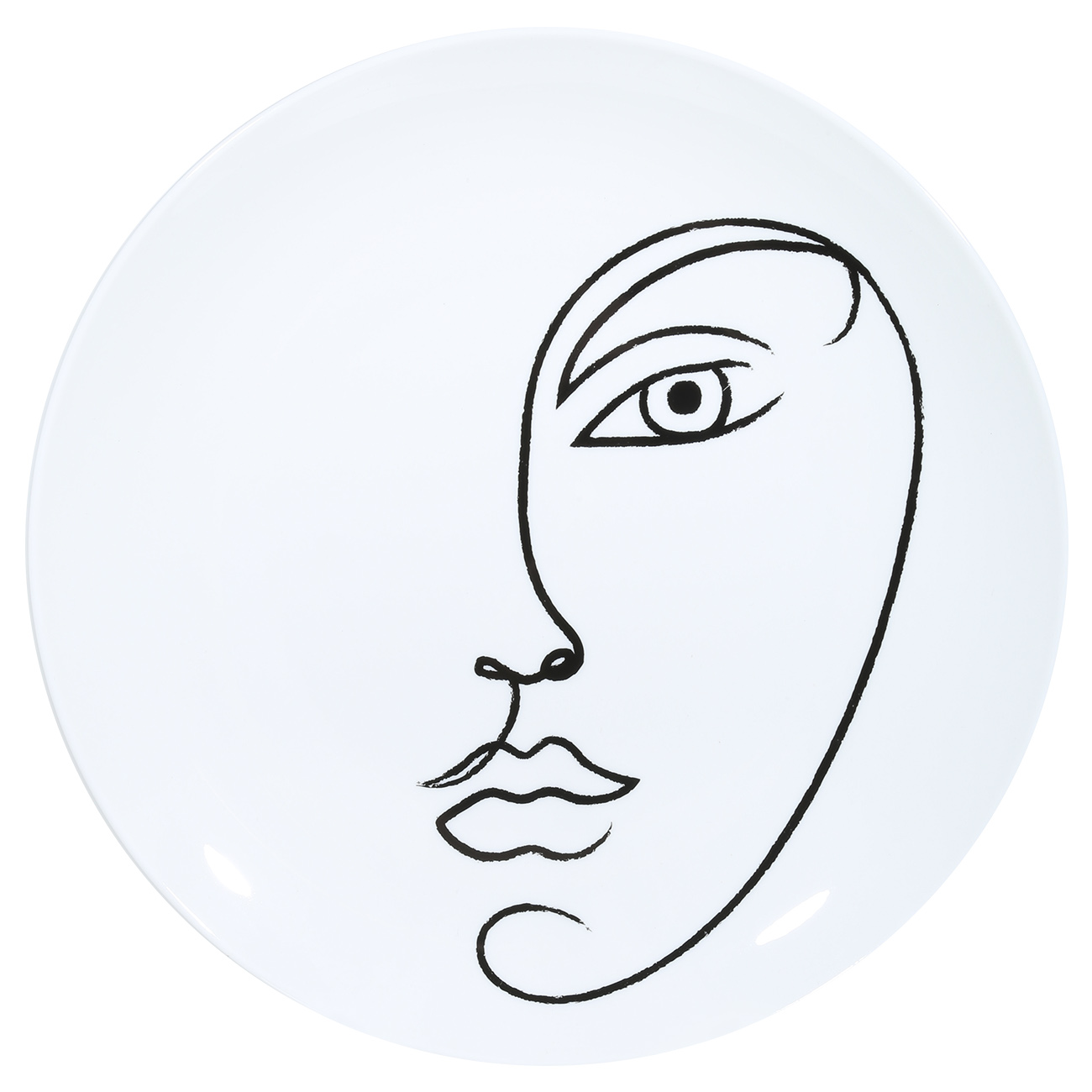 

Тарелка обеденная, 27 см, 2 шт, фарфор N, белая, Лицо, Face